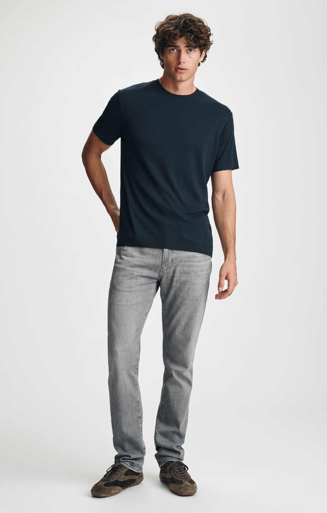 CREW NECK T-SHIRT IN DARK NAVY - Mavi Jeans