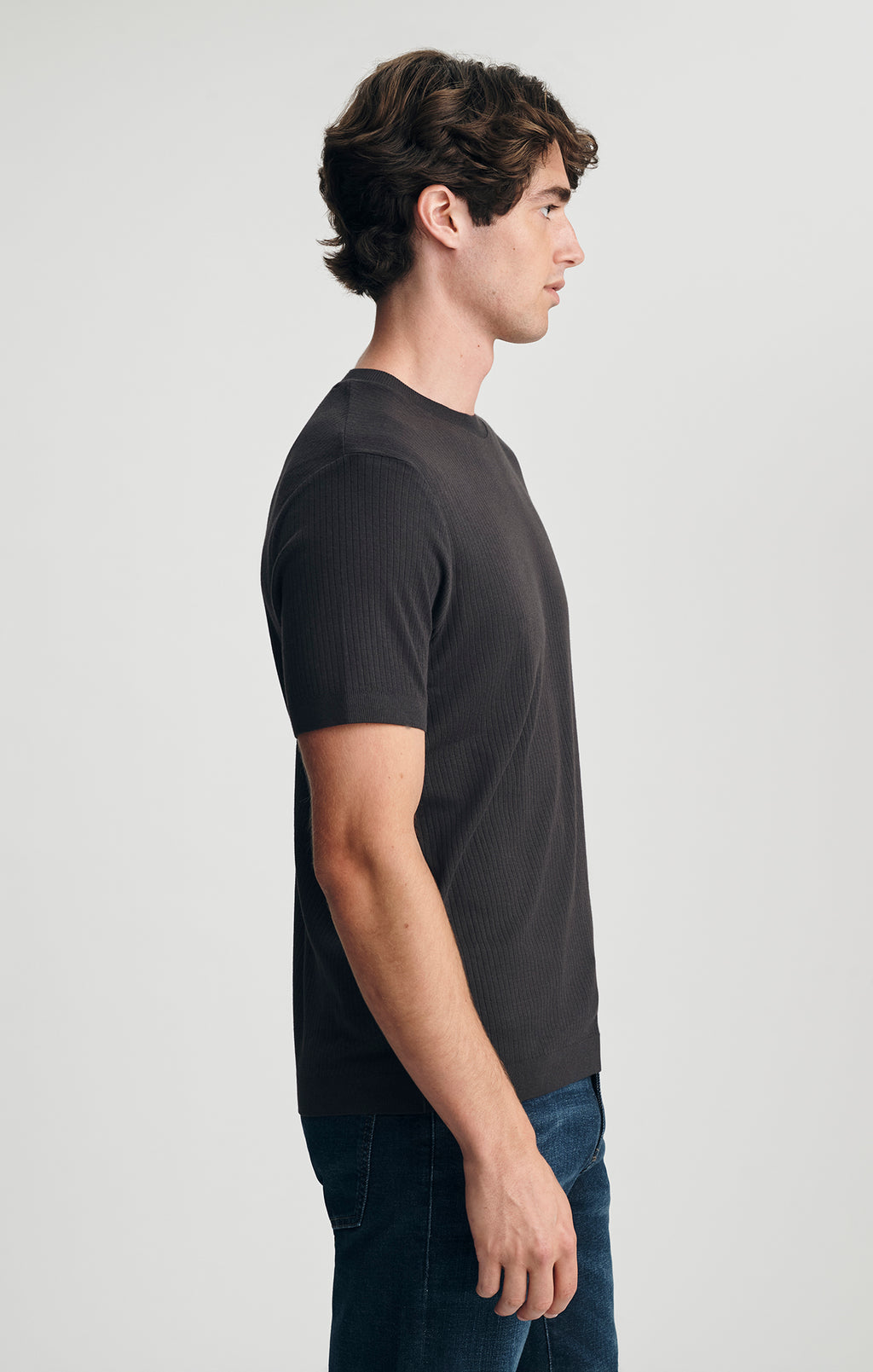 CREW NECK T-SHIRT IN ESPRESSO - Mavi Jeans