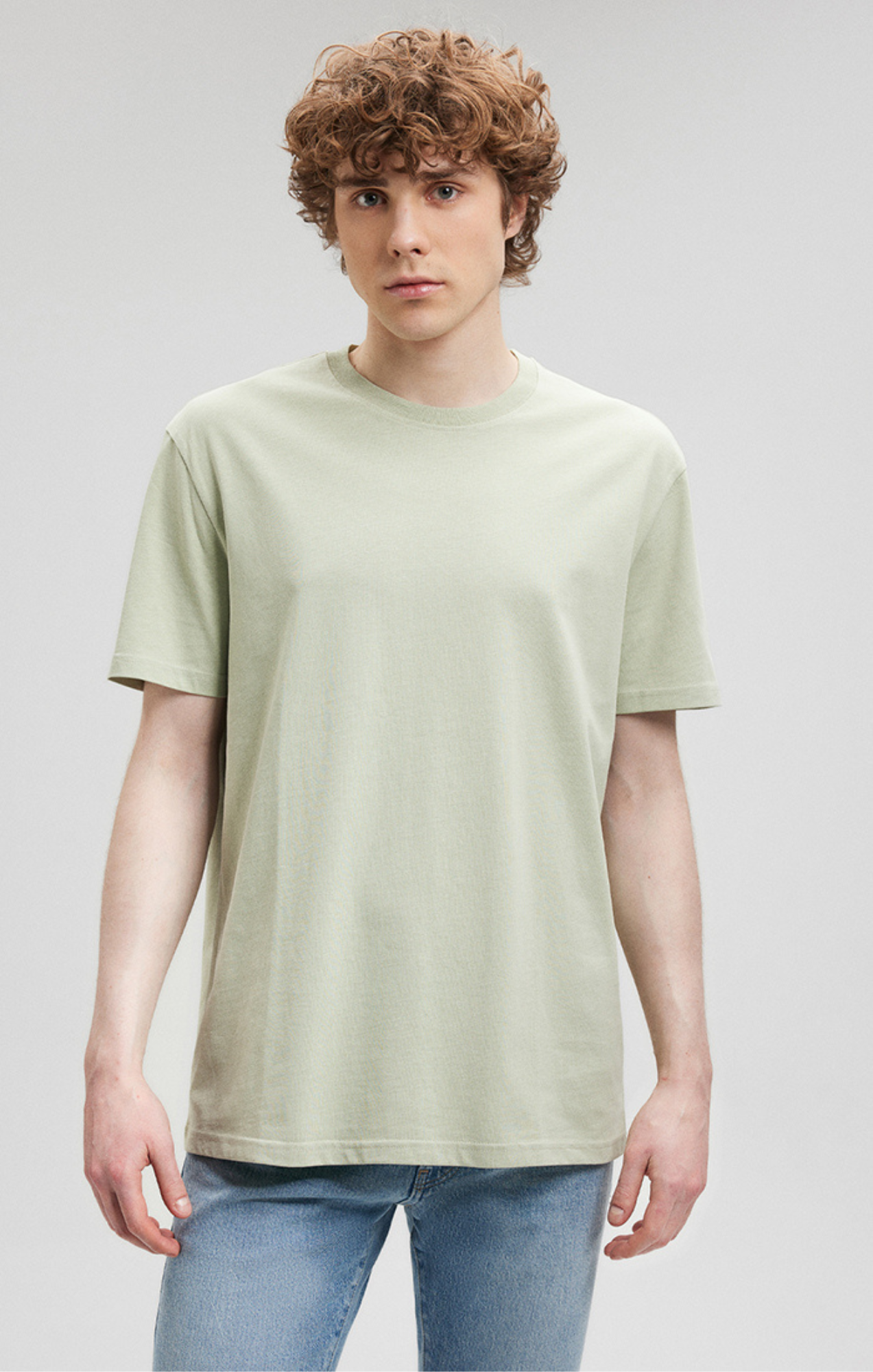 CLASSIC CREW NECK T-SHIRT IN DESERT SAGE - Mavi Jeans