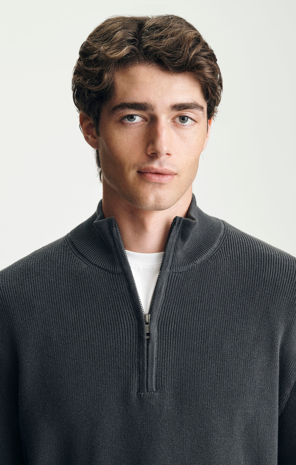 QUARTER ZIP SWEATER IN UNEXPLORED - Mavi Jeans