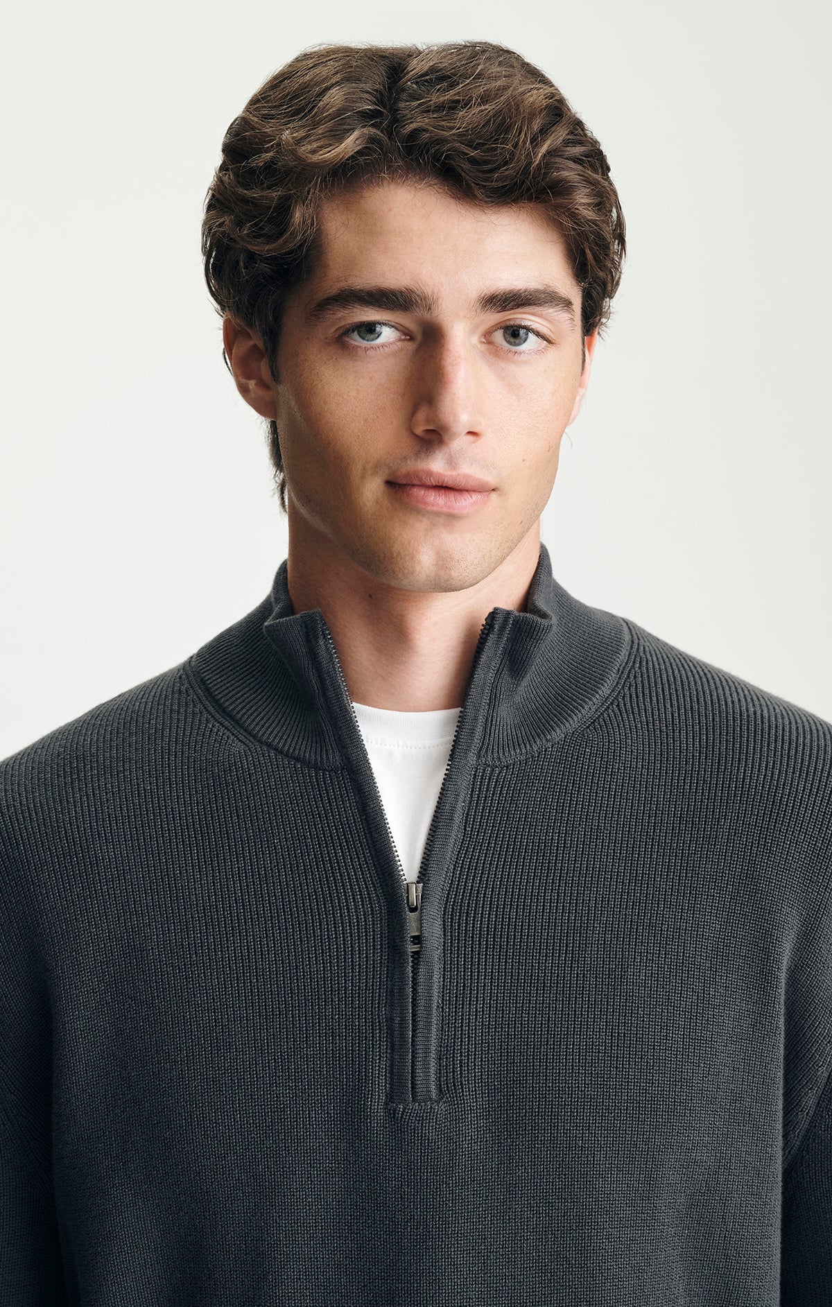 QUARTER ZIP SWEATER IN UNEXPLORED - Mavi Jeans