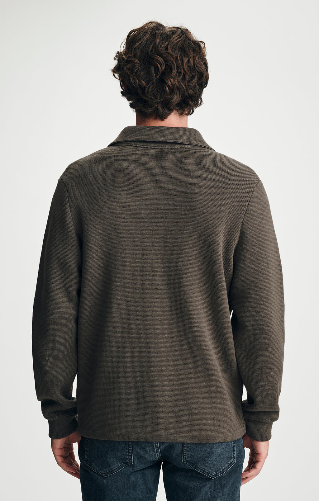 ZIP CARDIGAN IN BROWN - Mavi Jeans