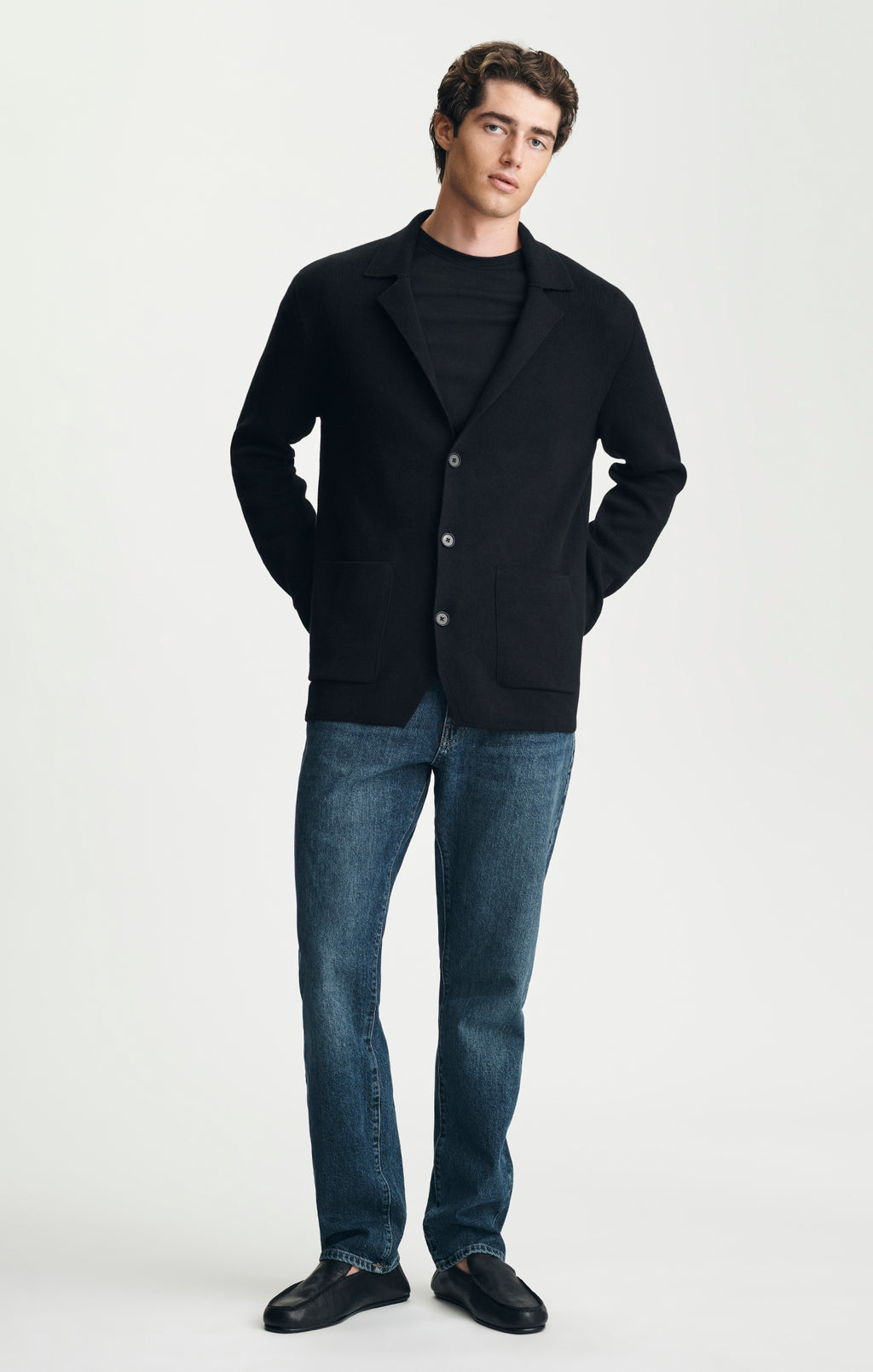 KNIT BLAZER IN BLACK - Mavi Jeans