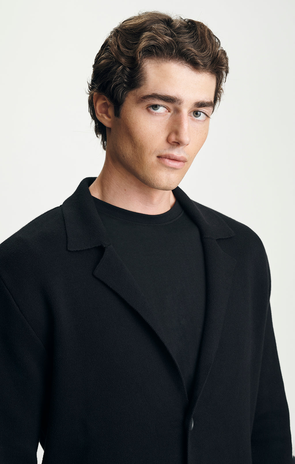 KNIT BLAZER IN BLACK - Mavi Jeans