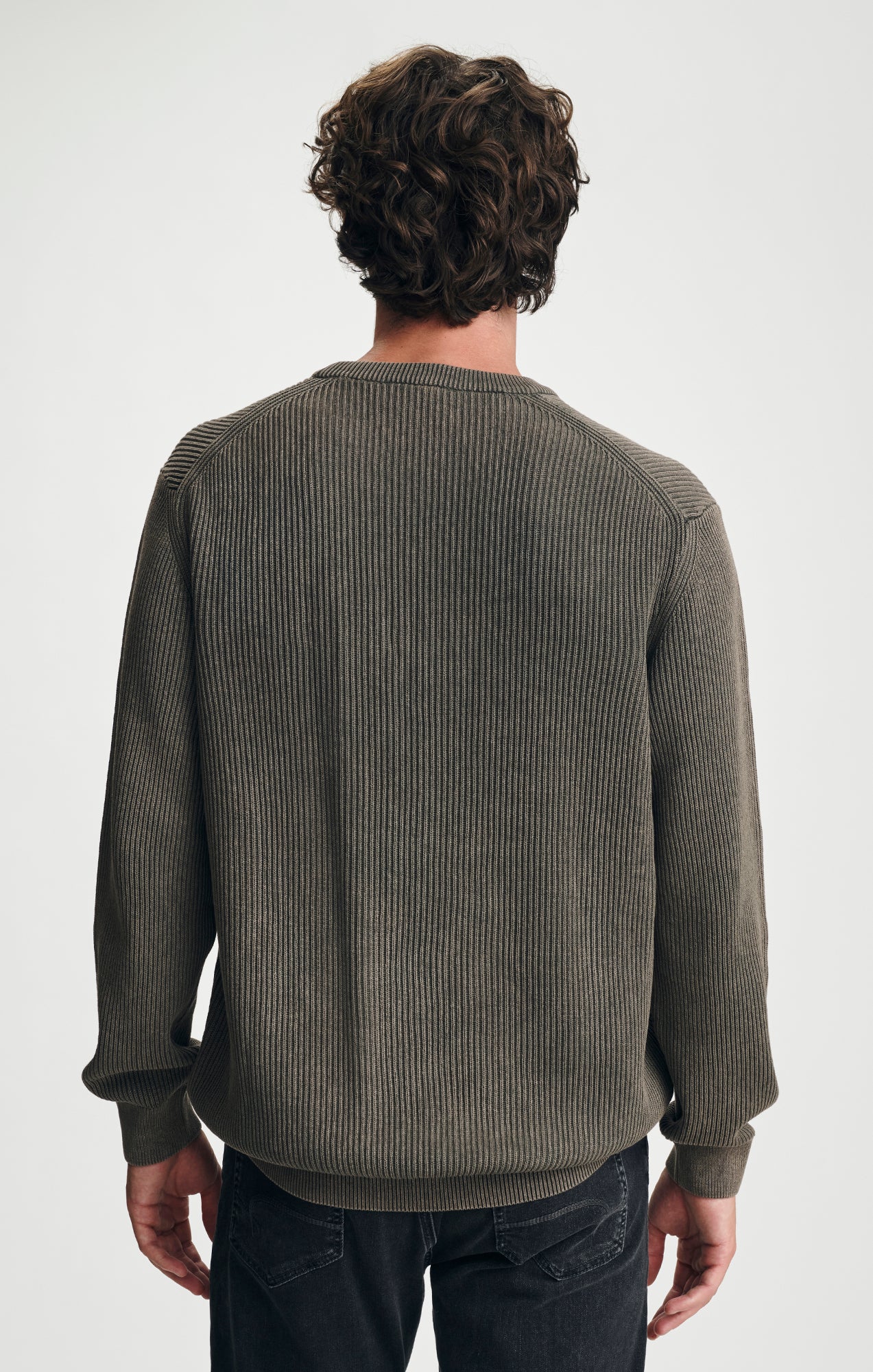 ACID WASH CREW NECK SWEATER IN FALCON - Mavi Jeans