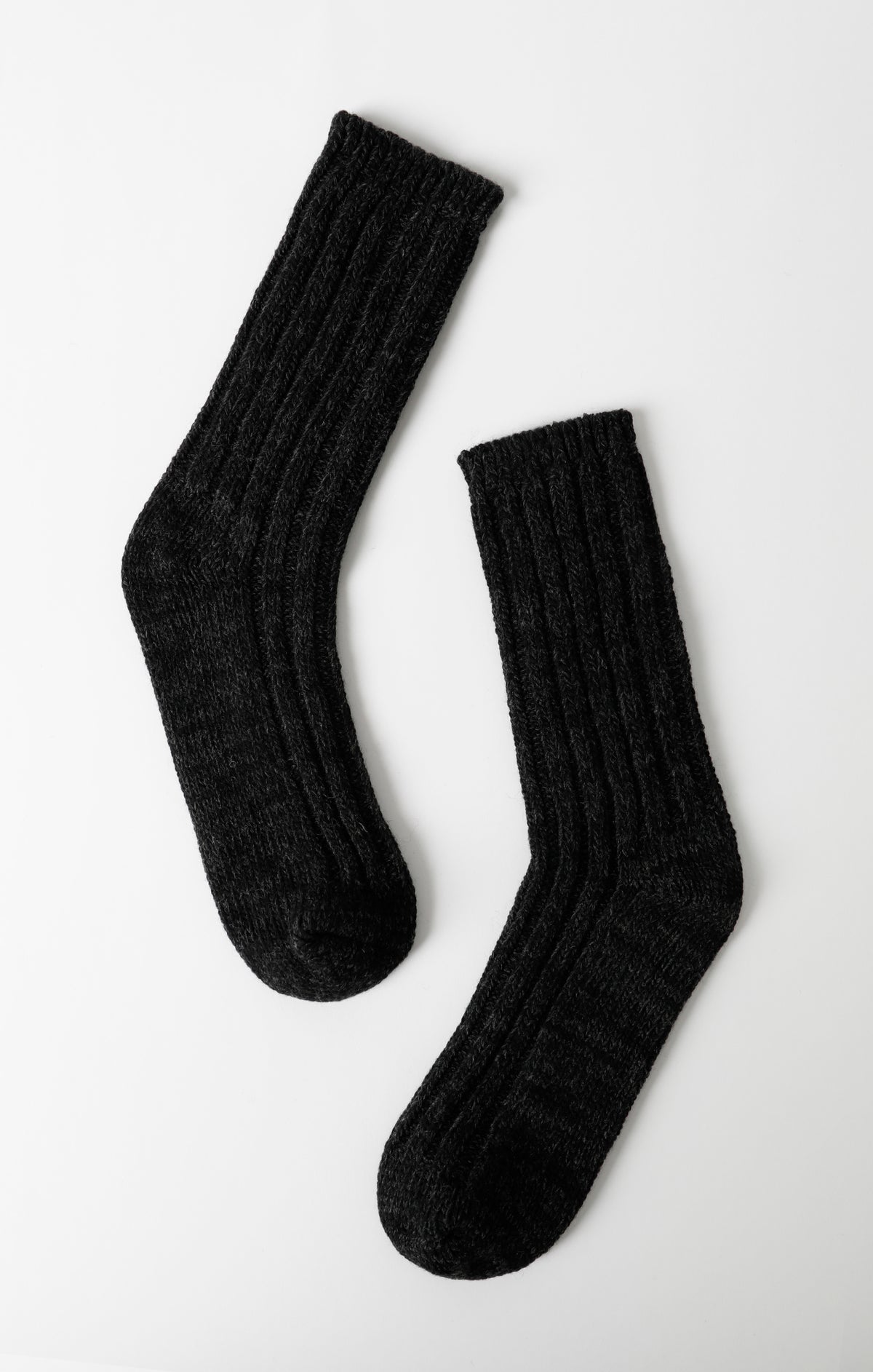 RIBBED BOOT SOCKS IN TOTAL ECLIPSE