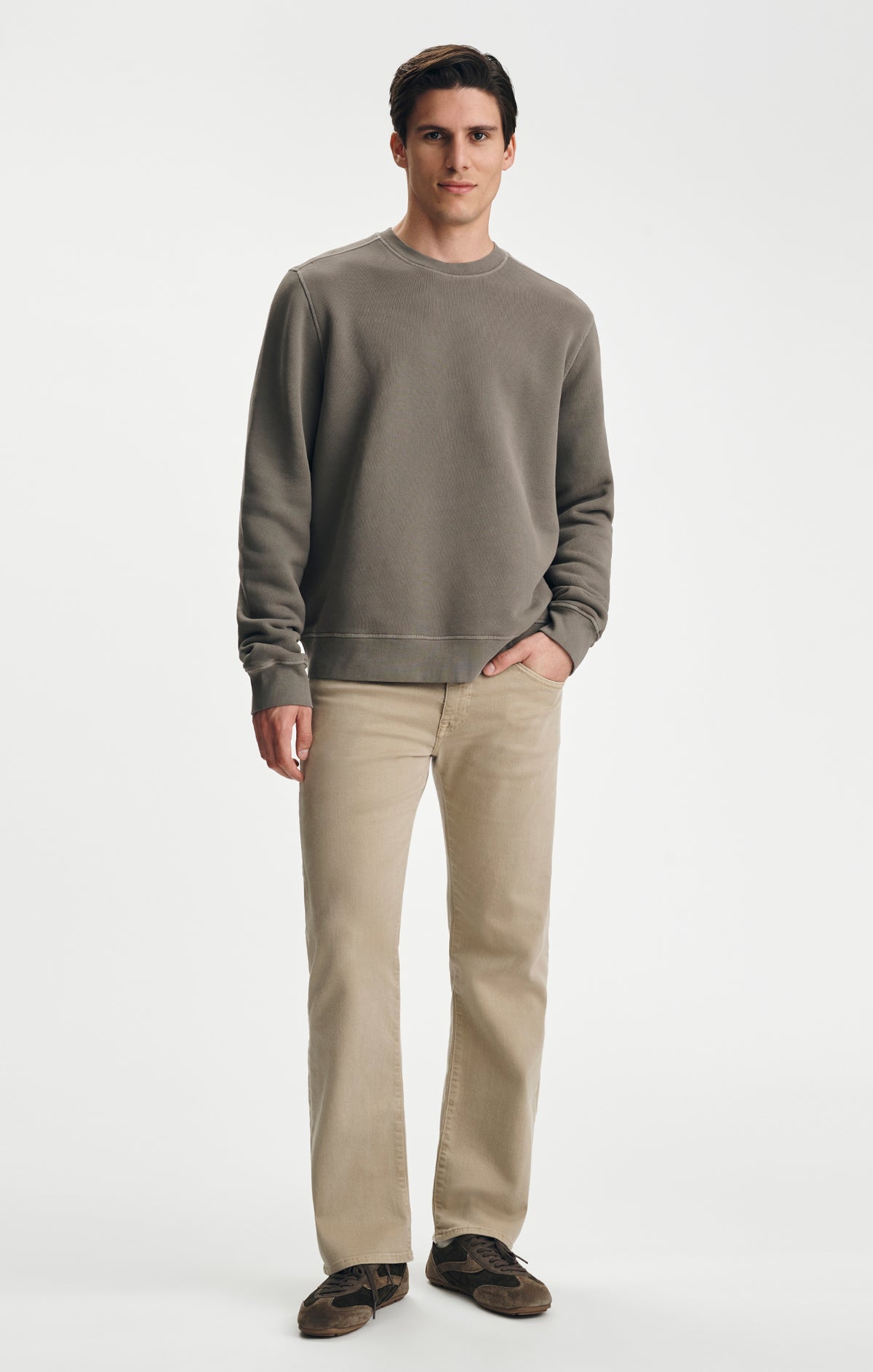 CREW NECK SWEATSHIRT IN BUNGEE CORD - Mavi Jeans