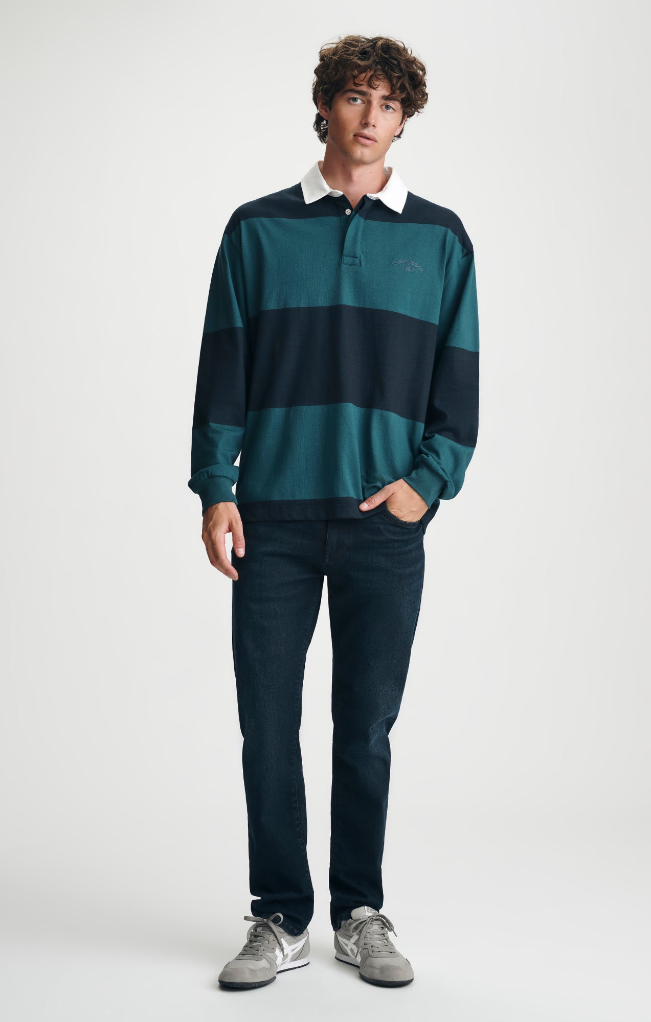 RUGBY POLO SWEATSHIRT IN DARK SEA - Mavi Jeans