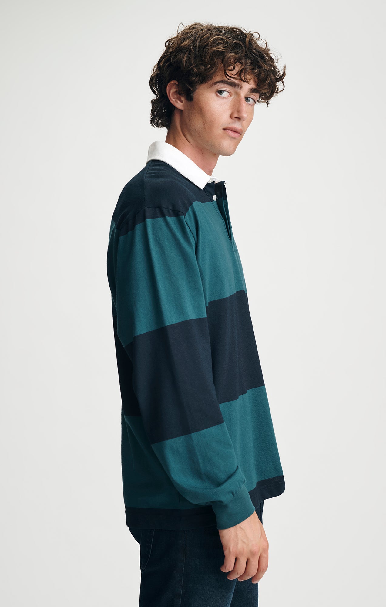 RUGBY POLO SWEATSHIRT IN DARK SEA - Mavi Jeans