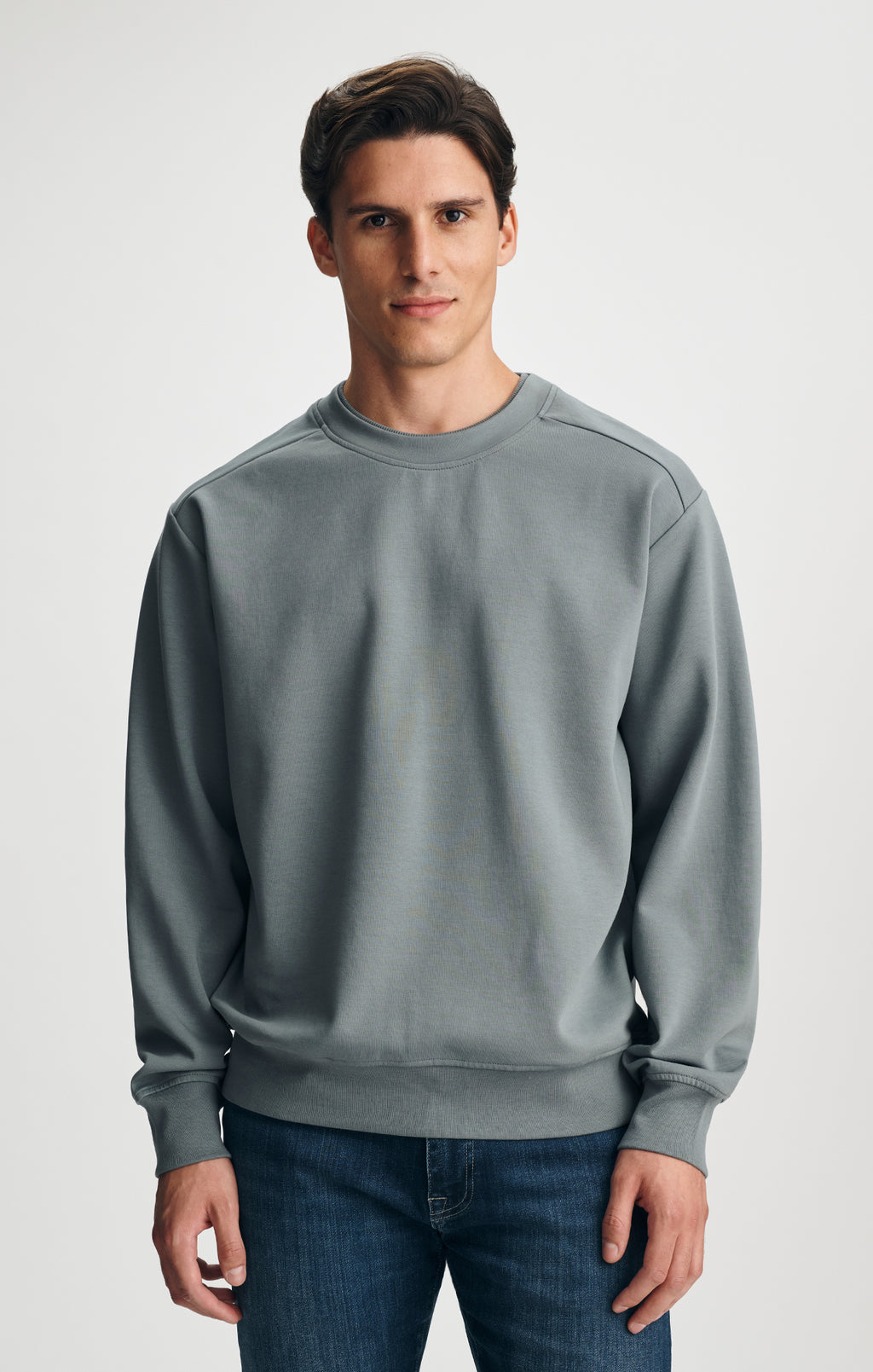FLEECE CREW NECK SWEATSHIRT IN STORMY WEATHER