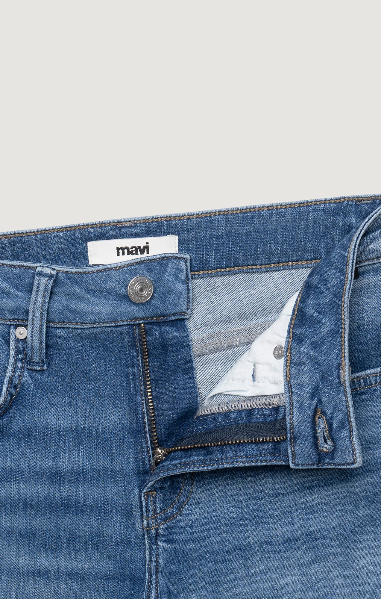 Mavi Women's Tess Skinny In Mid Brushed Flex Blue – Mavi Jeans