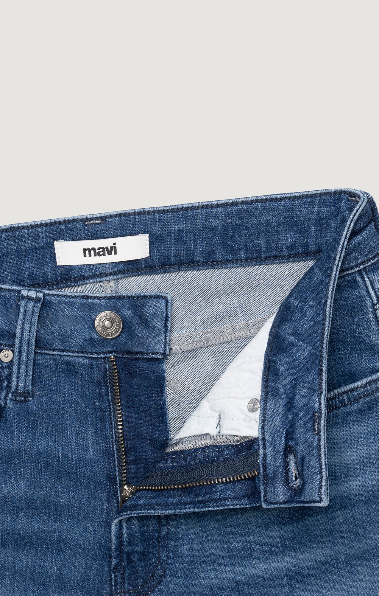 ANIKA CROPPED FLARE IN DARK BRUSHED FLEX BLUE - Mavi Jeans