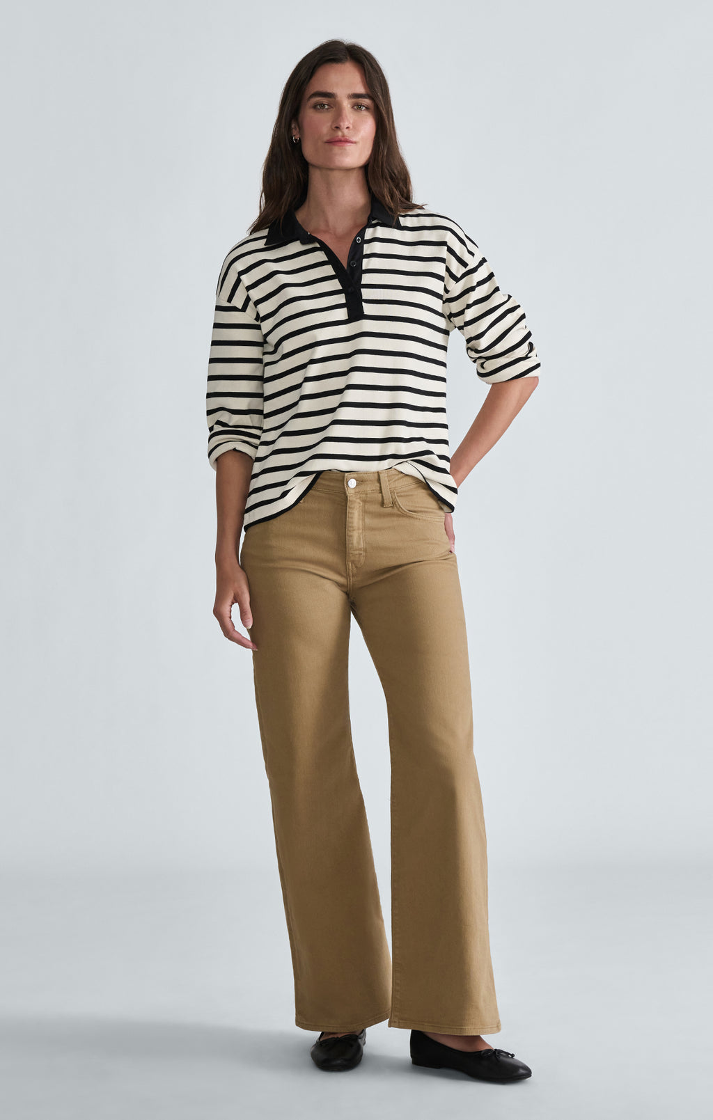 FLORIDA WIDE LEG IN DARK KHAKI DENIM - Mavi Jeans