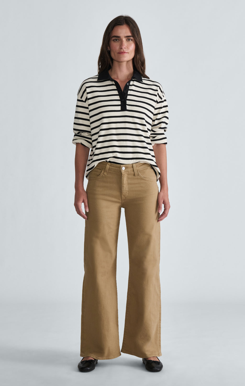 FLORIDA WIDE LEG IN DARK KHAKI DENIM - Mavi Jeans