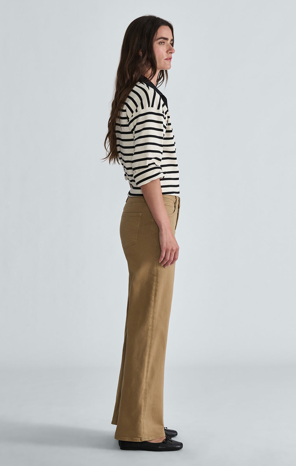 FLORIDA WIDE LEG IN DARK KHAKI DENIM - Mavi Jeans