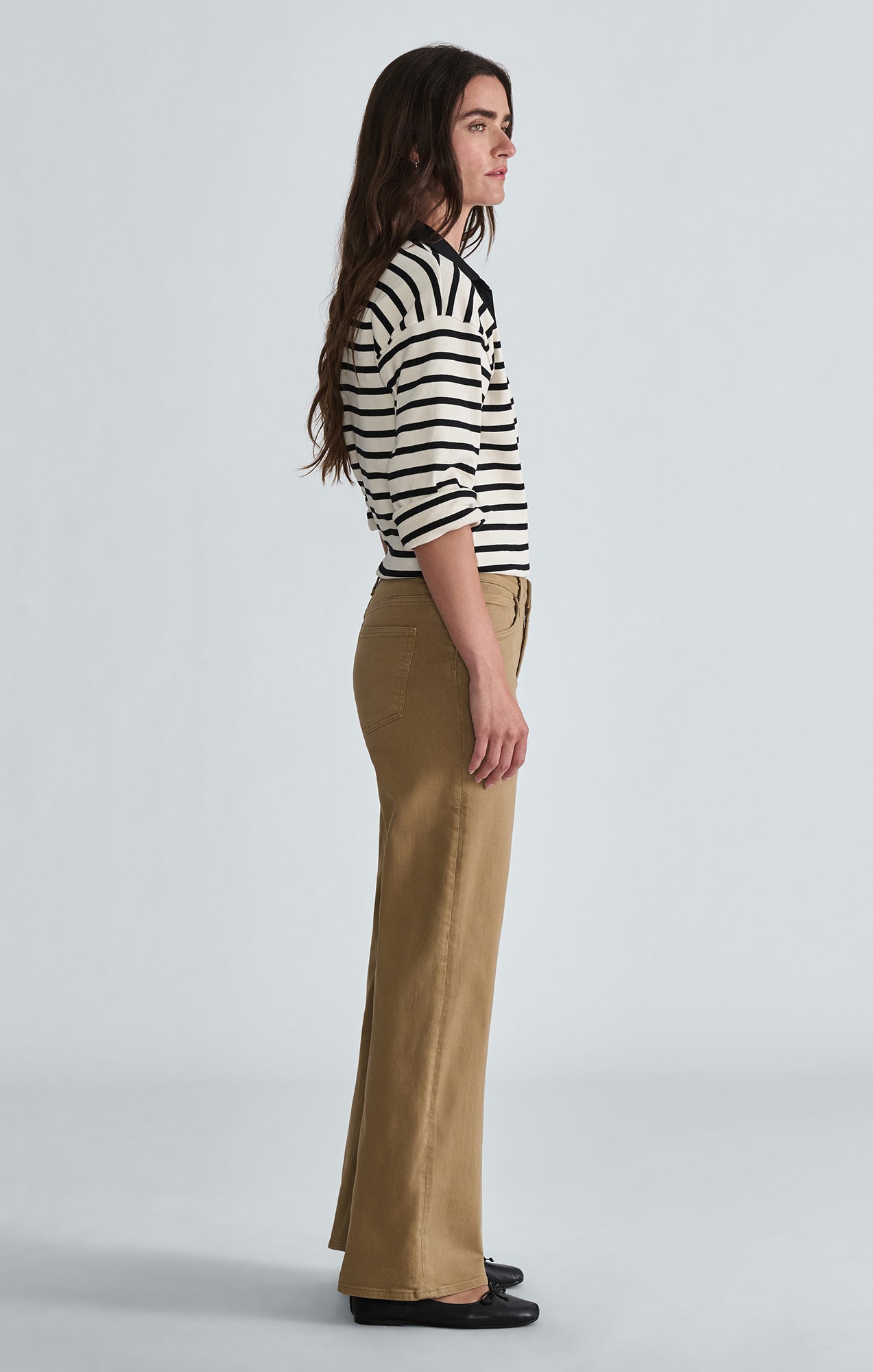 FLORIDA WIDE LEG IN DARK KHAKI DENIM - Mavi Jeans