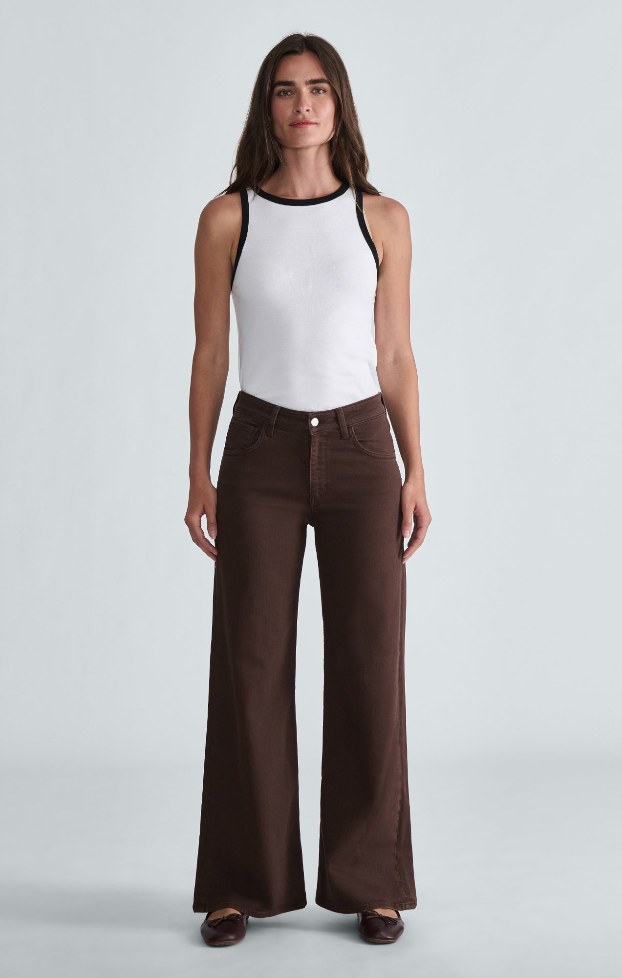 FLORIDA WIDE LEG IN DARK BROWN DENIM - Mavi Jeans