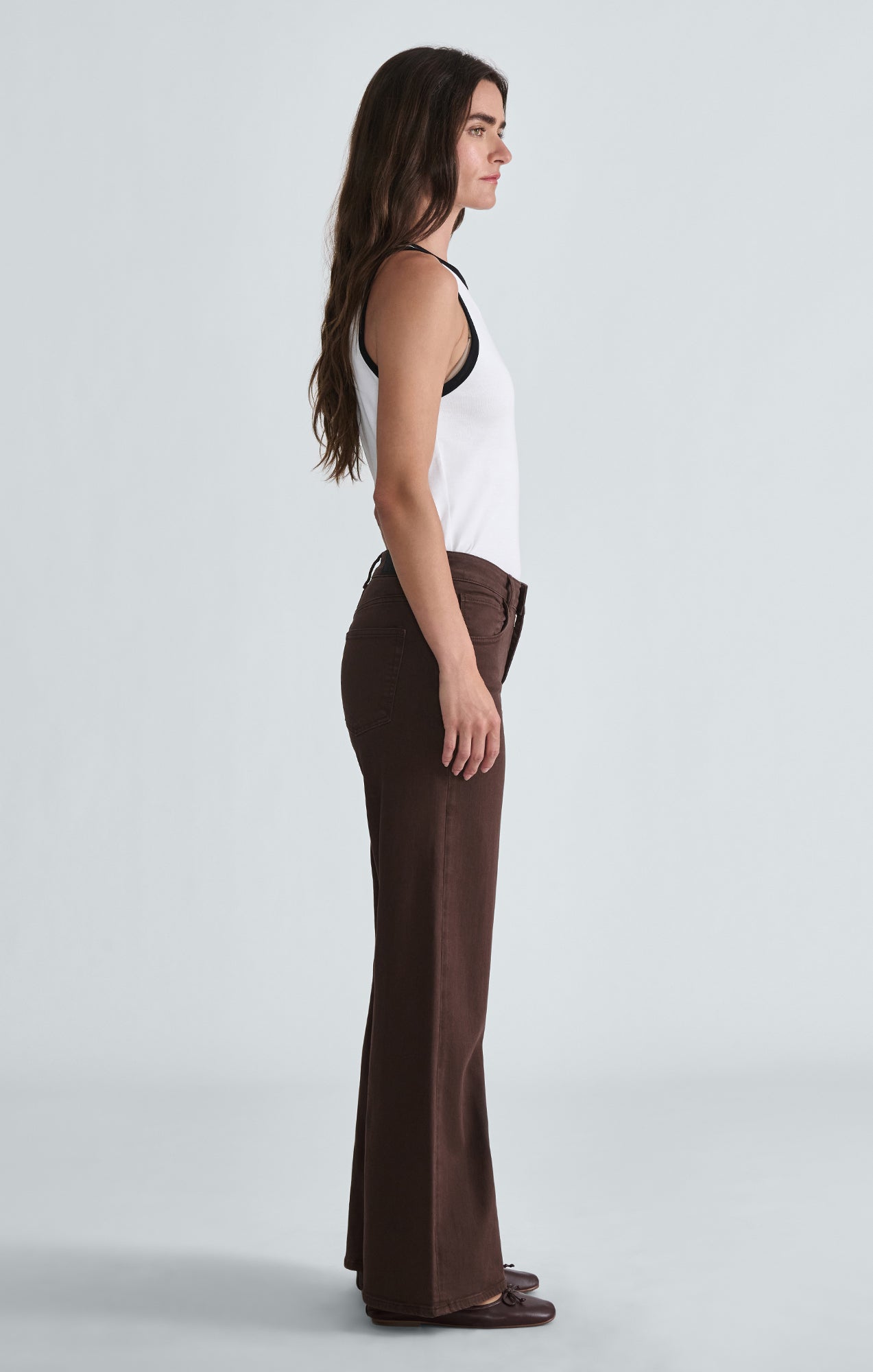 FLORIDA WIDE LEG IN DARK BROWN DENIM - Mavi Jeans