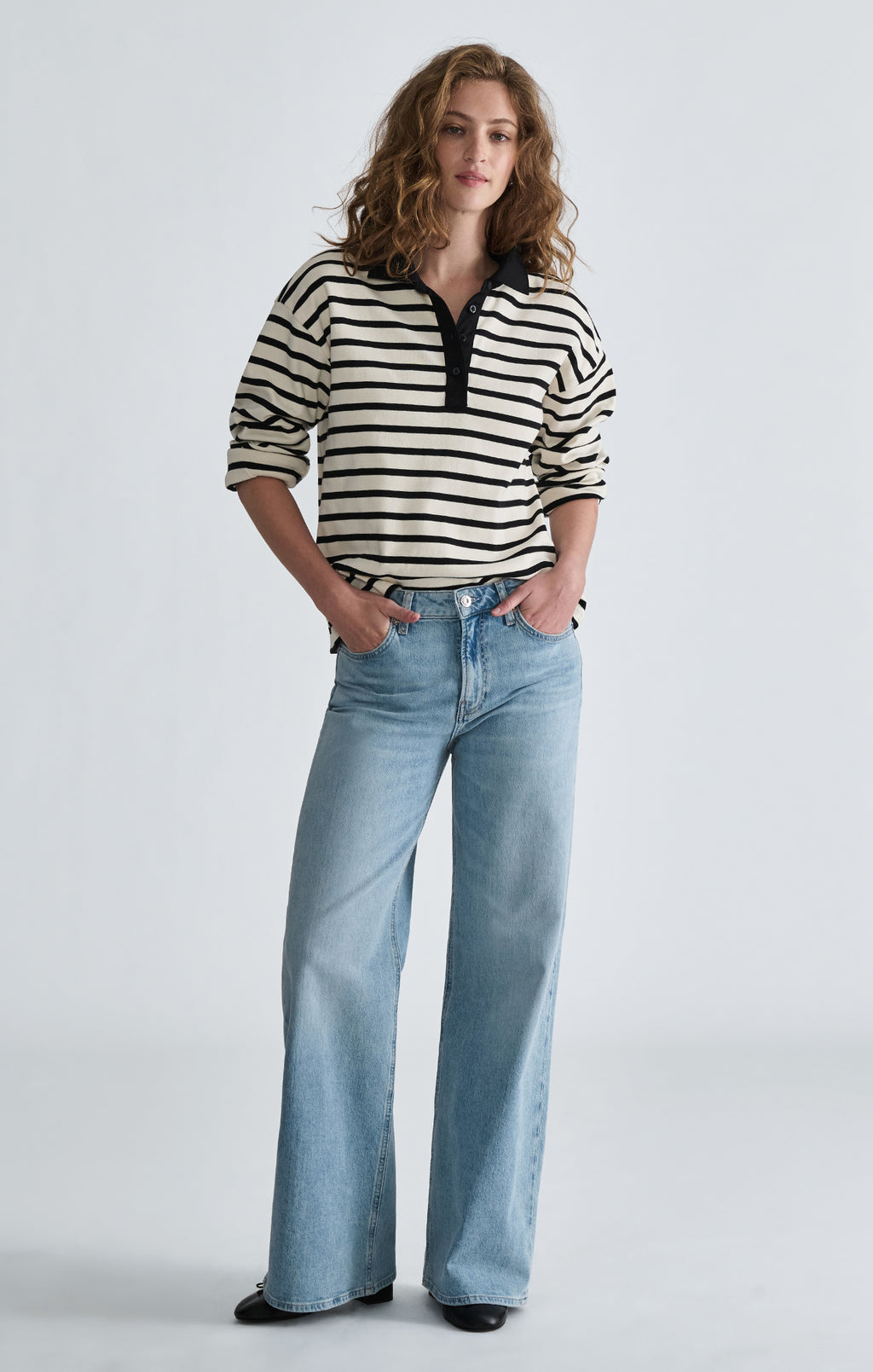 FLORIDA WIDE LEG IN BLEACHED CLASSIC BLUE - Mavi Jeans