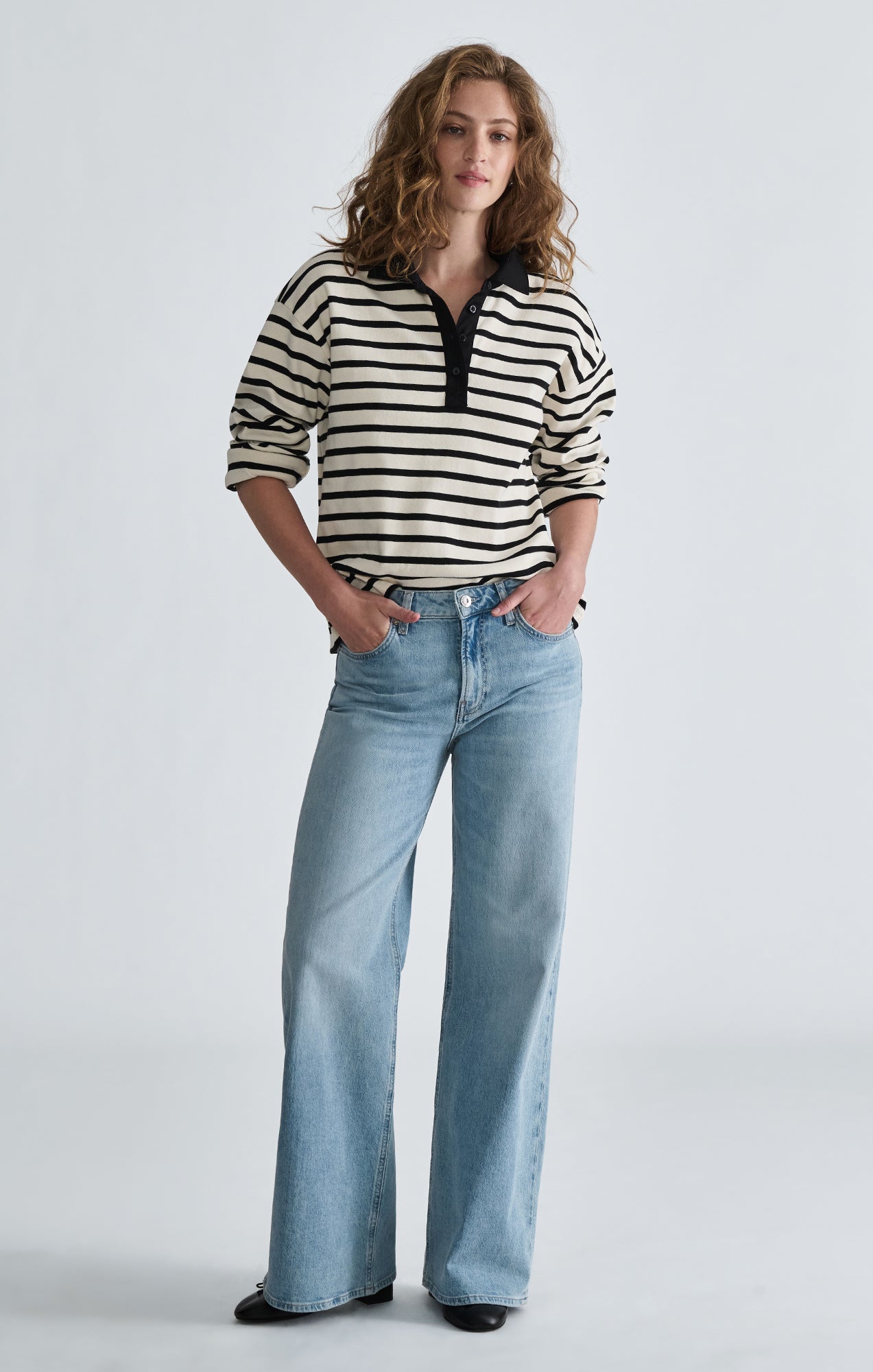 FLORIDA WIDE LEG IN BLEACHED CLASSIC BLUE - Mavi Jeans