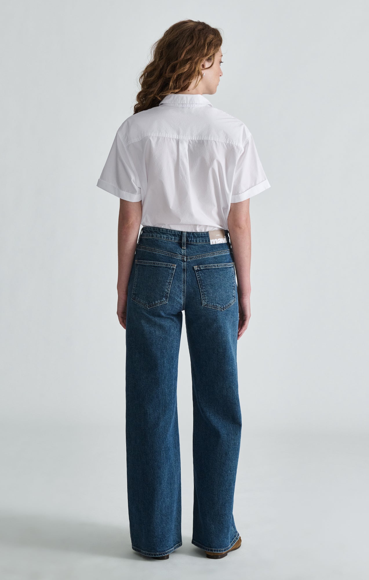 FLORIDA WIDE LEG IN DARK BRUSHED CLASSIC BLUE - Mavi Jeans