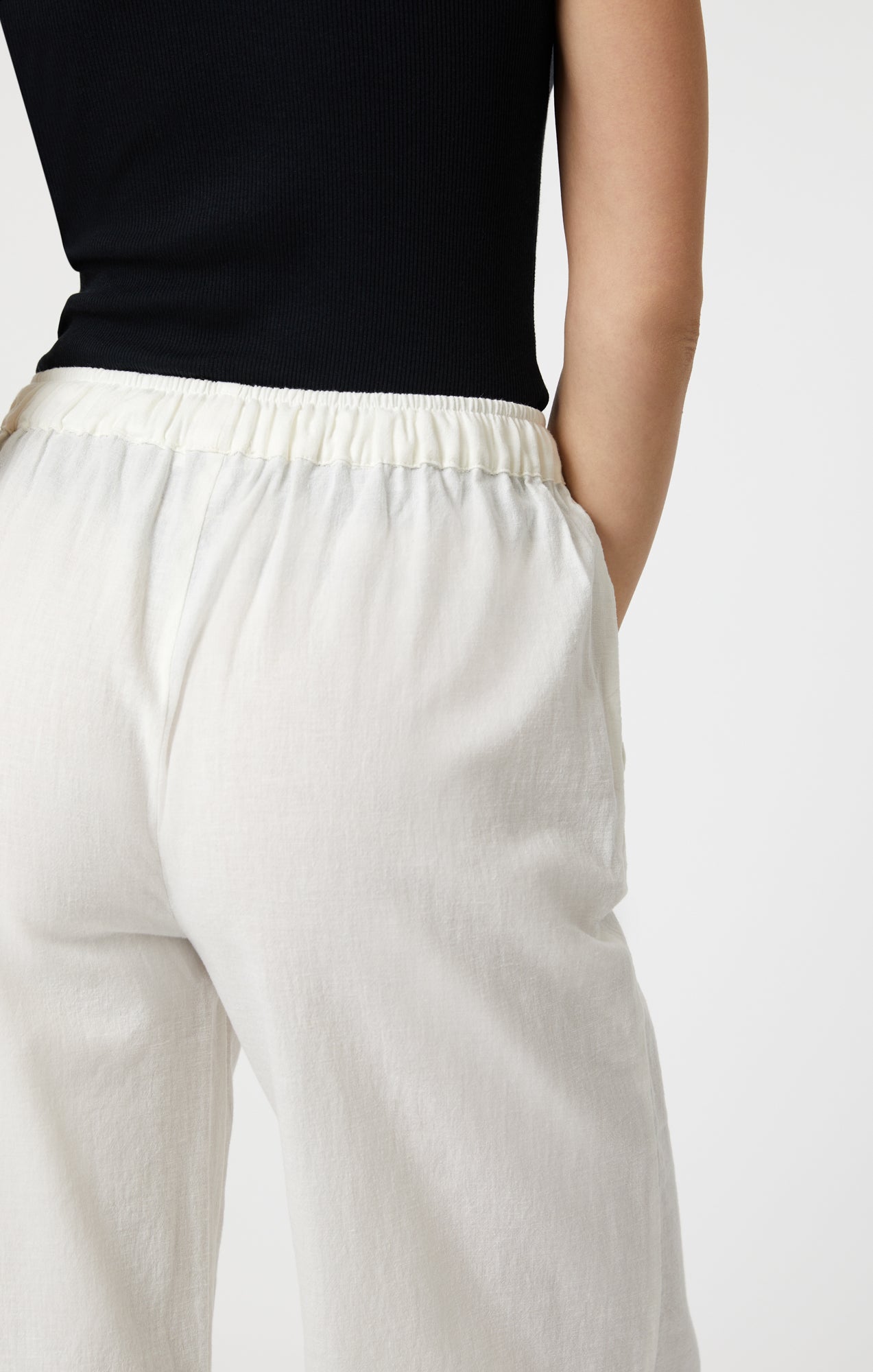 WOVEN LINEN PANTS IN WHITE - Mavi Jeans
