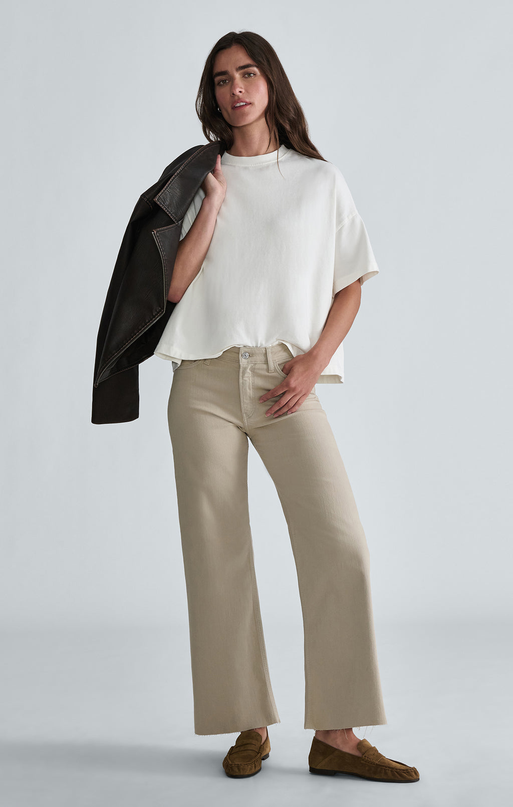 PALOMA WIDE LEG IN DESERT KHAKI FLEX BLUE - Mavi Jeans