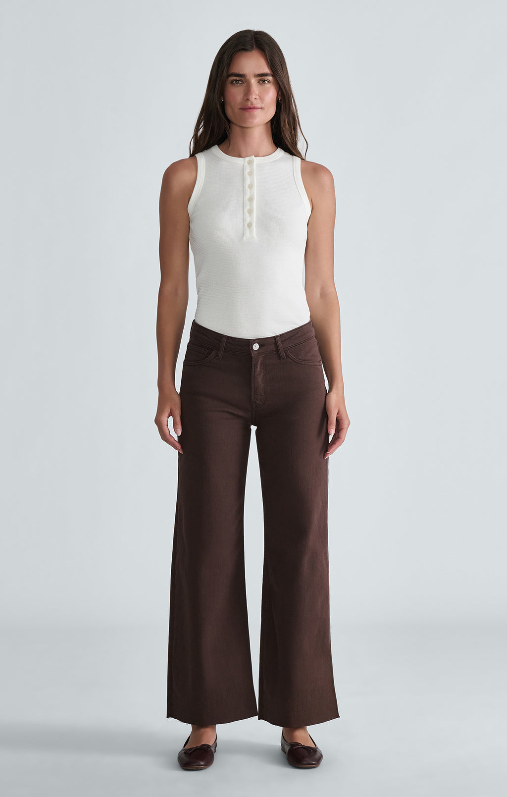 PALOMA WIDE LEG IN DEEP BROWN FLEX BLUE - Mavi Jeans