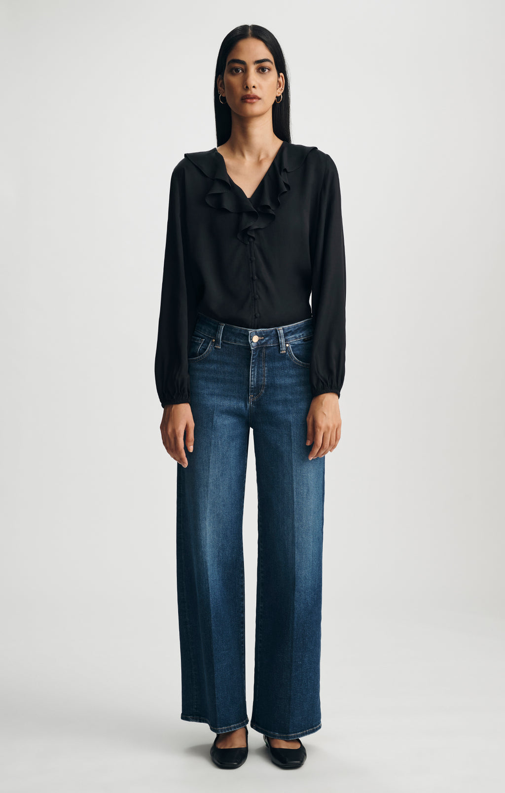 PALOMA WIDE LEG IN DARK BRUSHED GOLD PREMIUM - Mavi Jeans