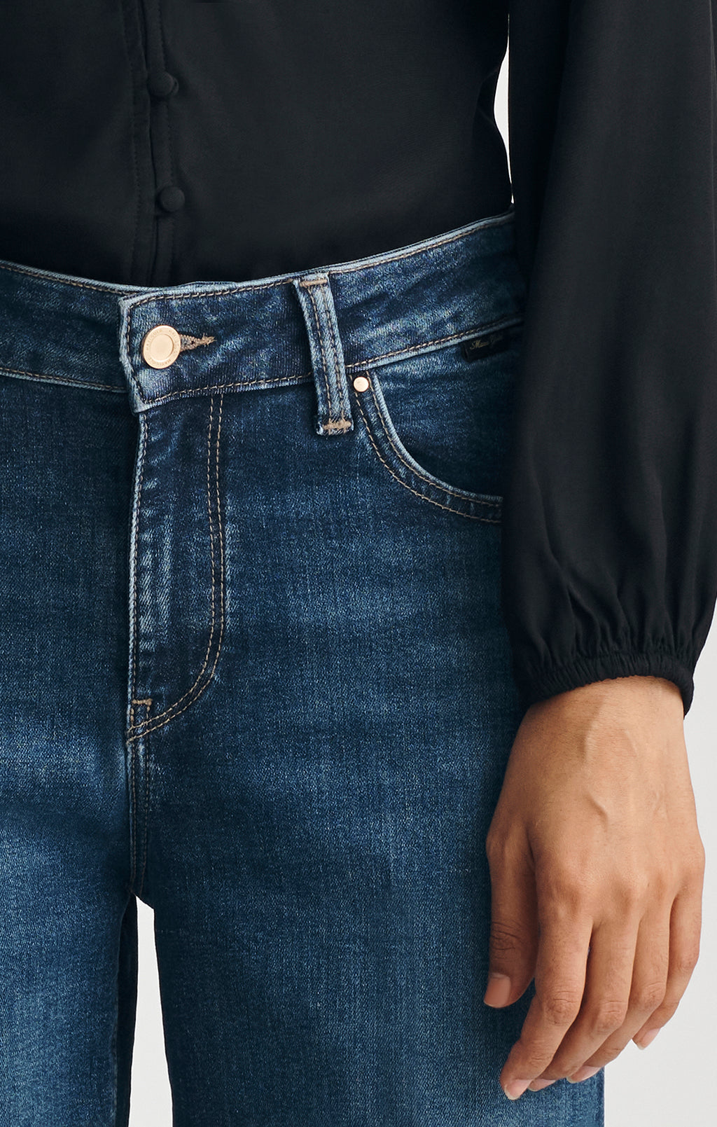 PALOMA WIDE LEG IN DARK BRUSHED GOLD PREMIUM - Mavi Jeans