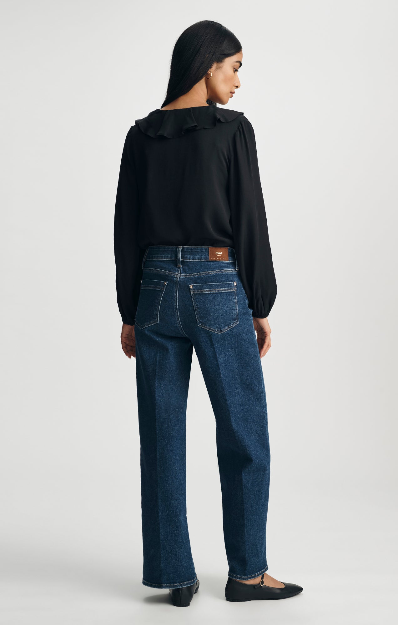 PALOMA WIDE LEG IN DARK BRUSHED GOLD PREMIUM - Mavi Jeans