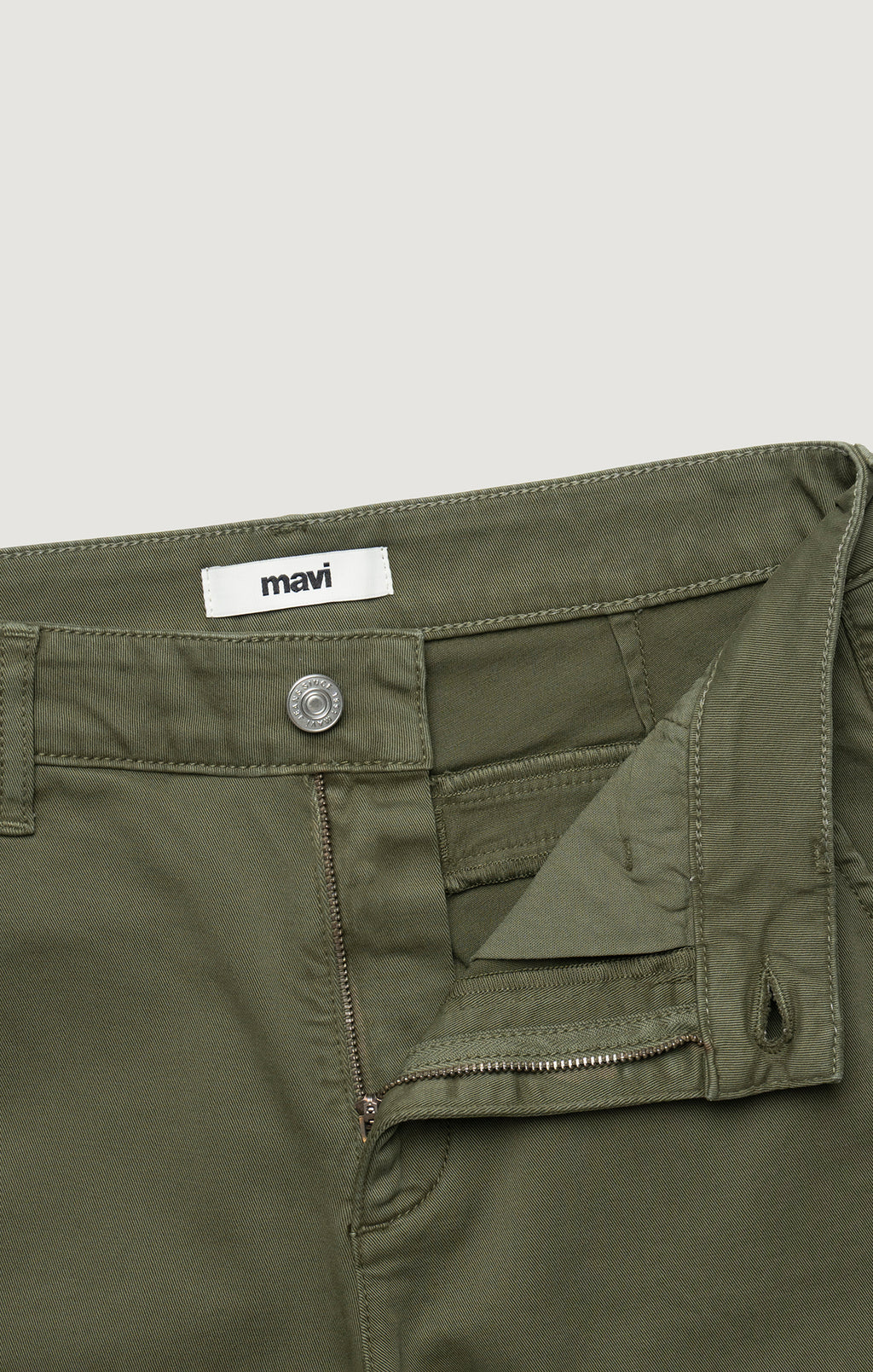 KATHLEEN SLIM BOYFRIEND IN DARK OLIVE CASUAL TWILL - Mavi Jeans