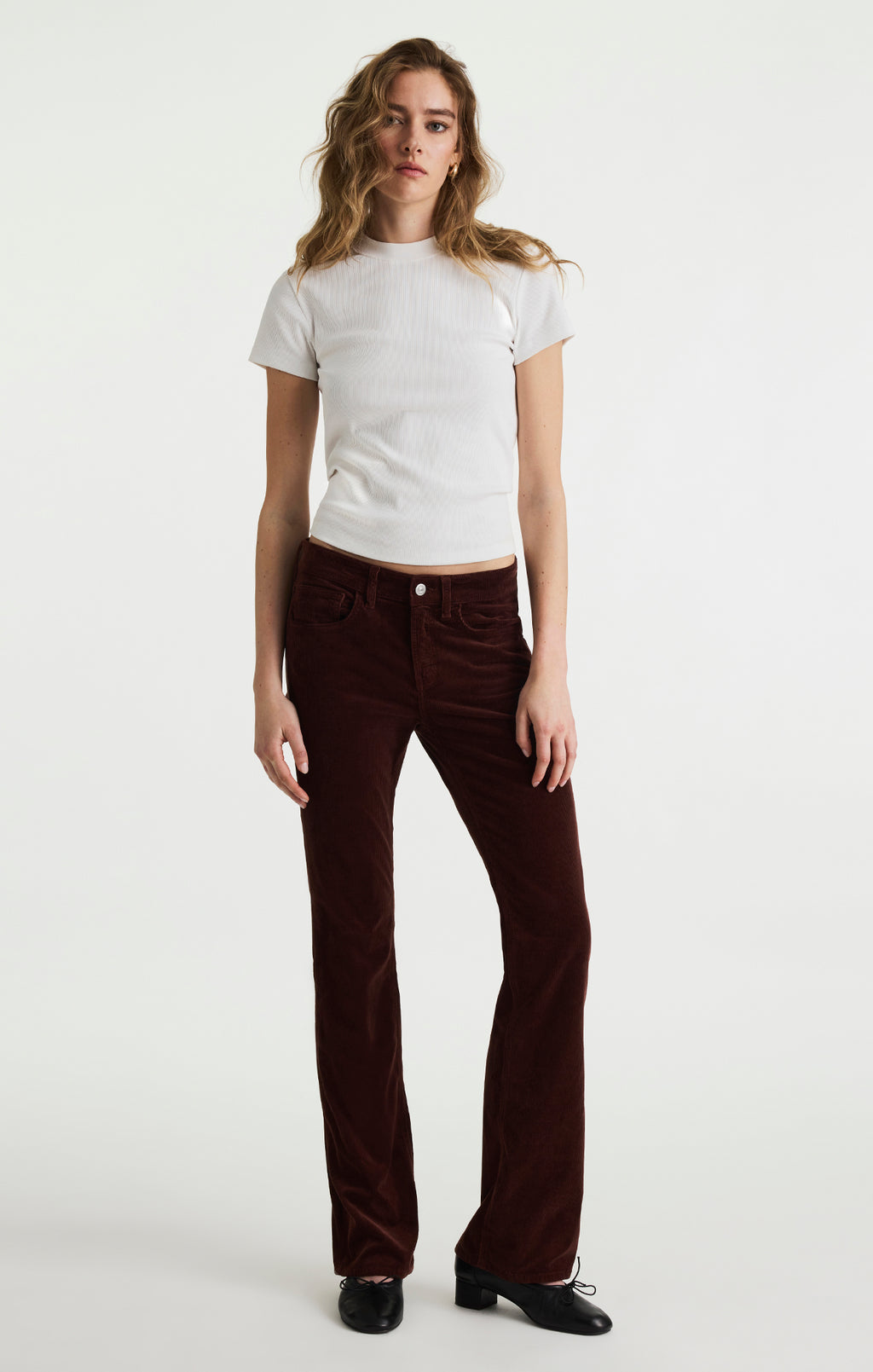 VICKY BOOTCUT IN SANGRIA CORD