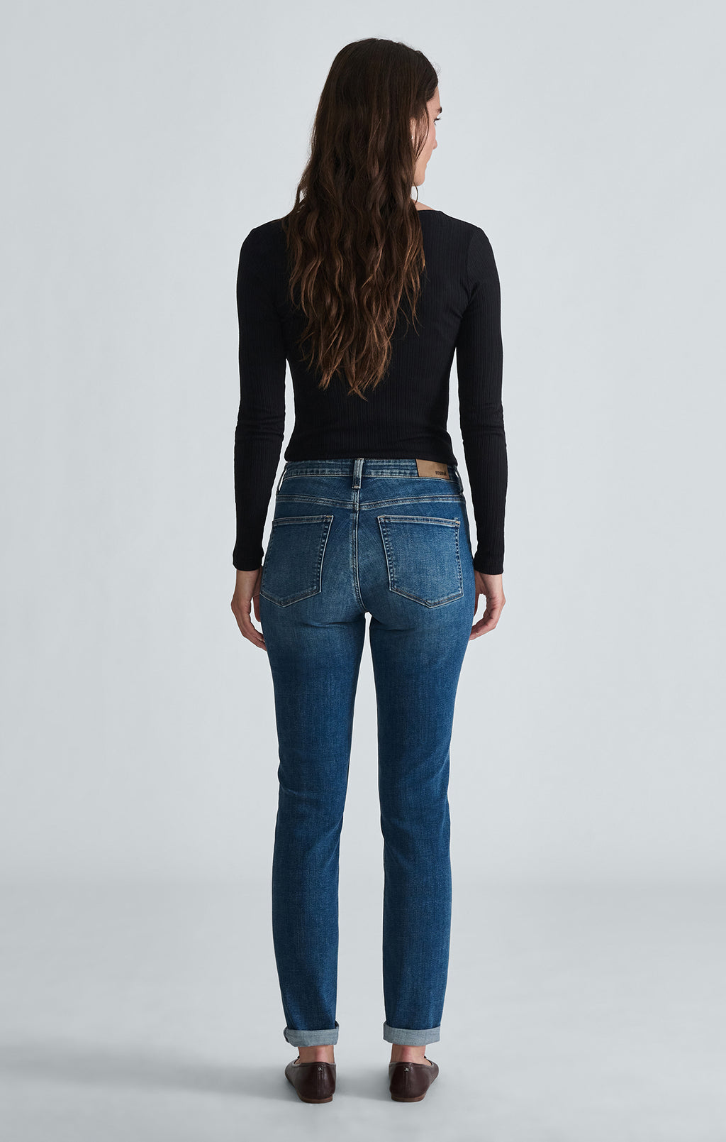 KATHLEEN SLIM BOYFRIEND IN MID USED FEATHER BLUE - Mavi Jeans