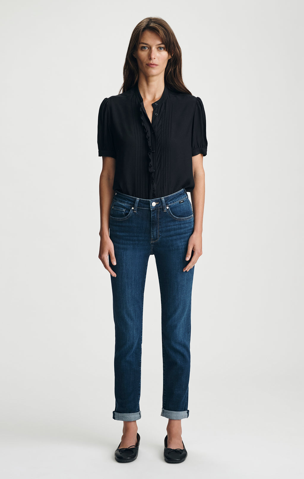 KATHLEEN SLIM BOYFRIEND IN DARK BLUE FEATHER BLUE - Mavi Jeans