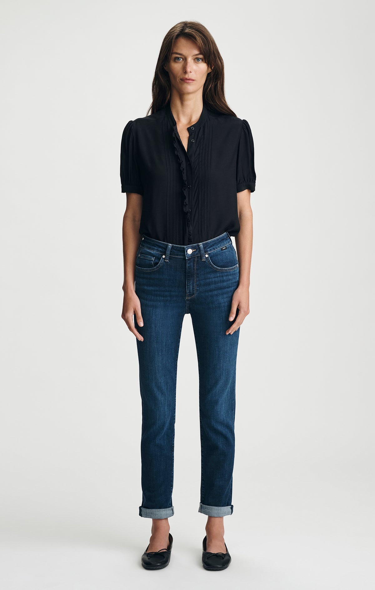 KATHLEEN SLIM BOYFRIEND IN DARK BLUE FEATHER BLUE - Mavi Jeans