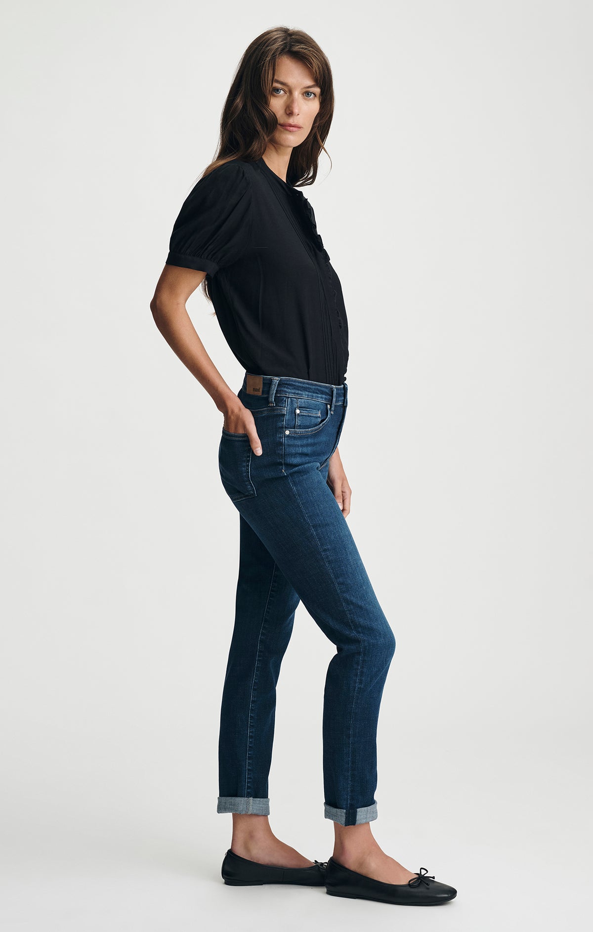 KATHLEEN SLIM BOYFRIEND IN DARK BLUE FEATHER BLUE - Mavi Jeans