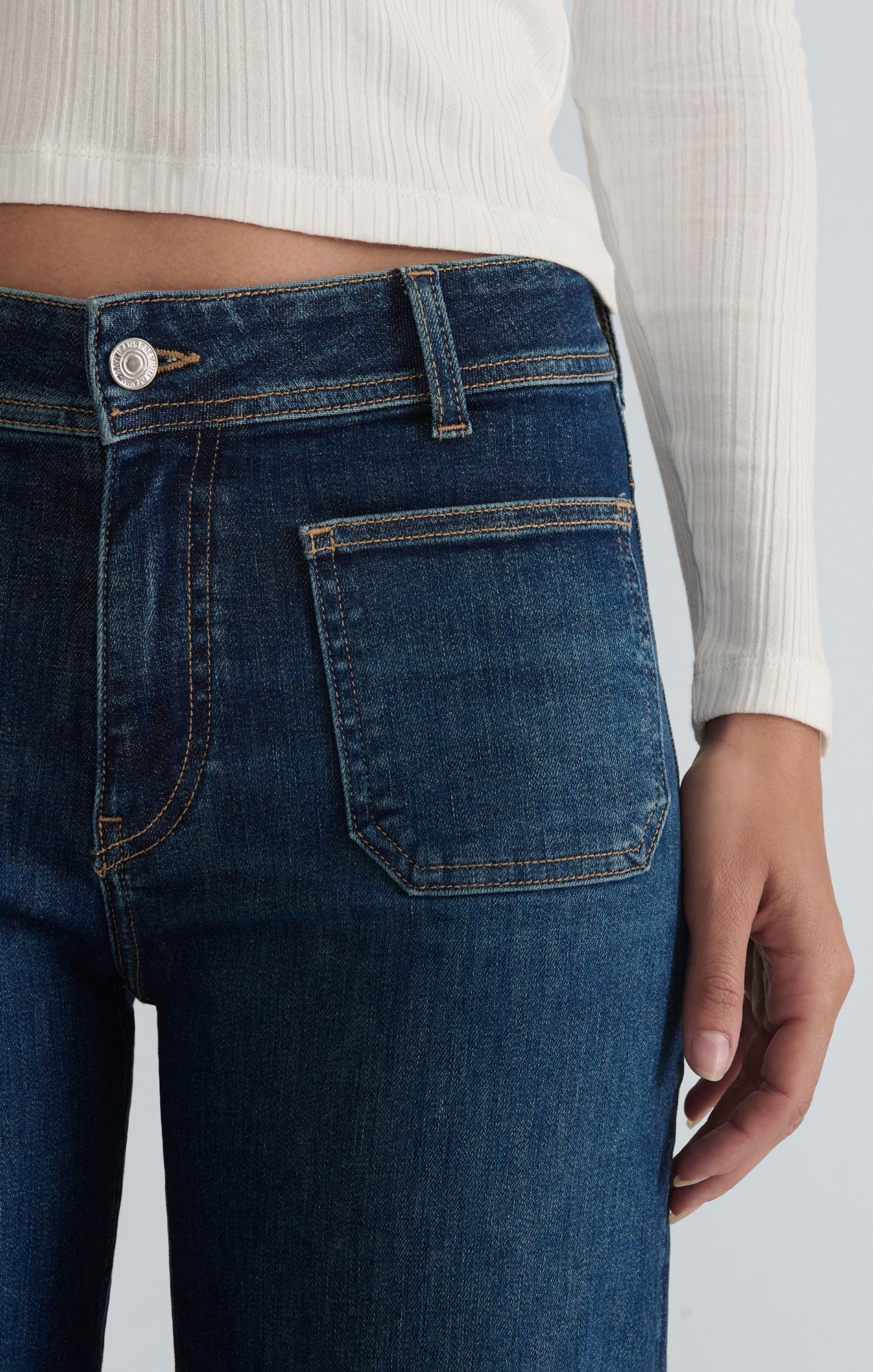 PALOMA MARINE WIDE LEG IN DARK BRUSHED FLEX BLUE - Mavi Jeans