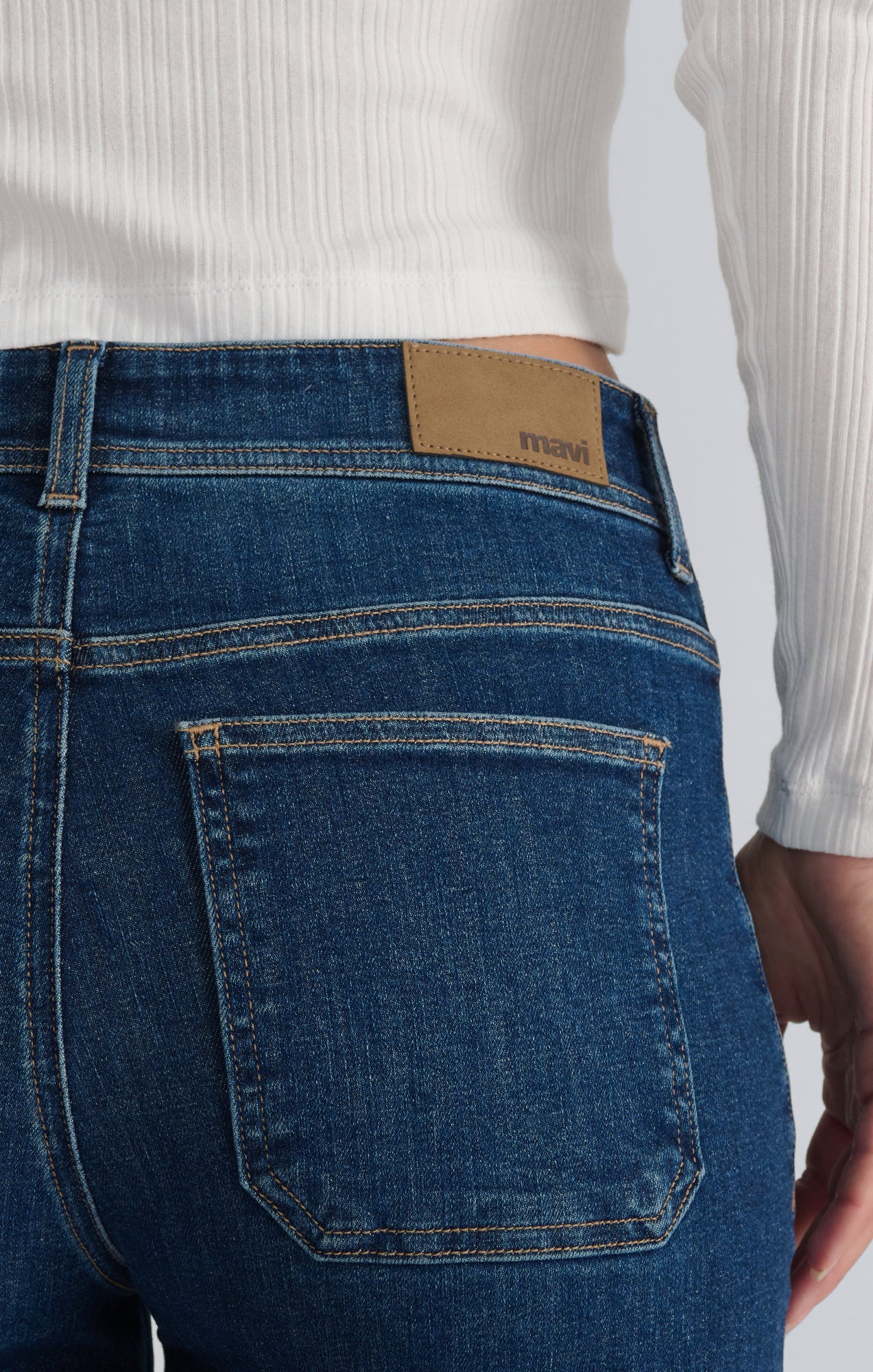 PALOMA MARINE WIDE LEG IN DARK BRUSHED FLEX BLUE - Mavi Jeans