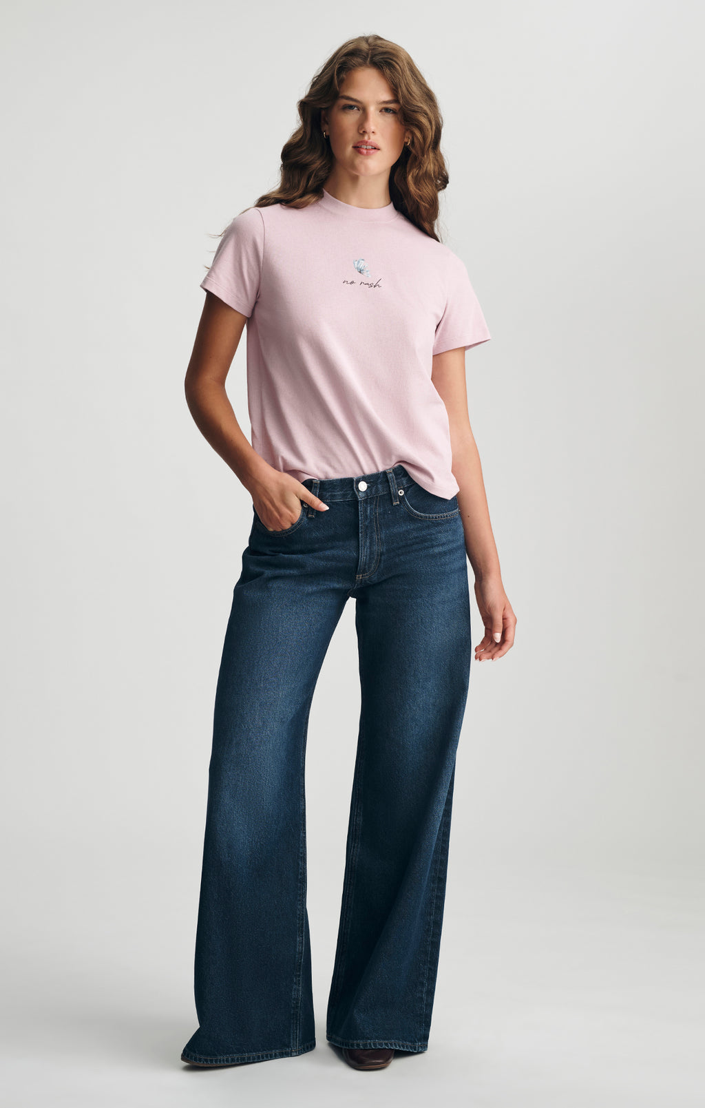 SANDY WIDE LEG IN DARK BRUSHED CLASSIC DENIM - Mavi Jeans