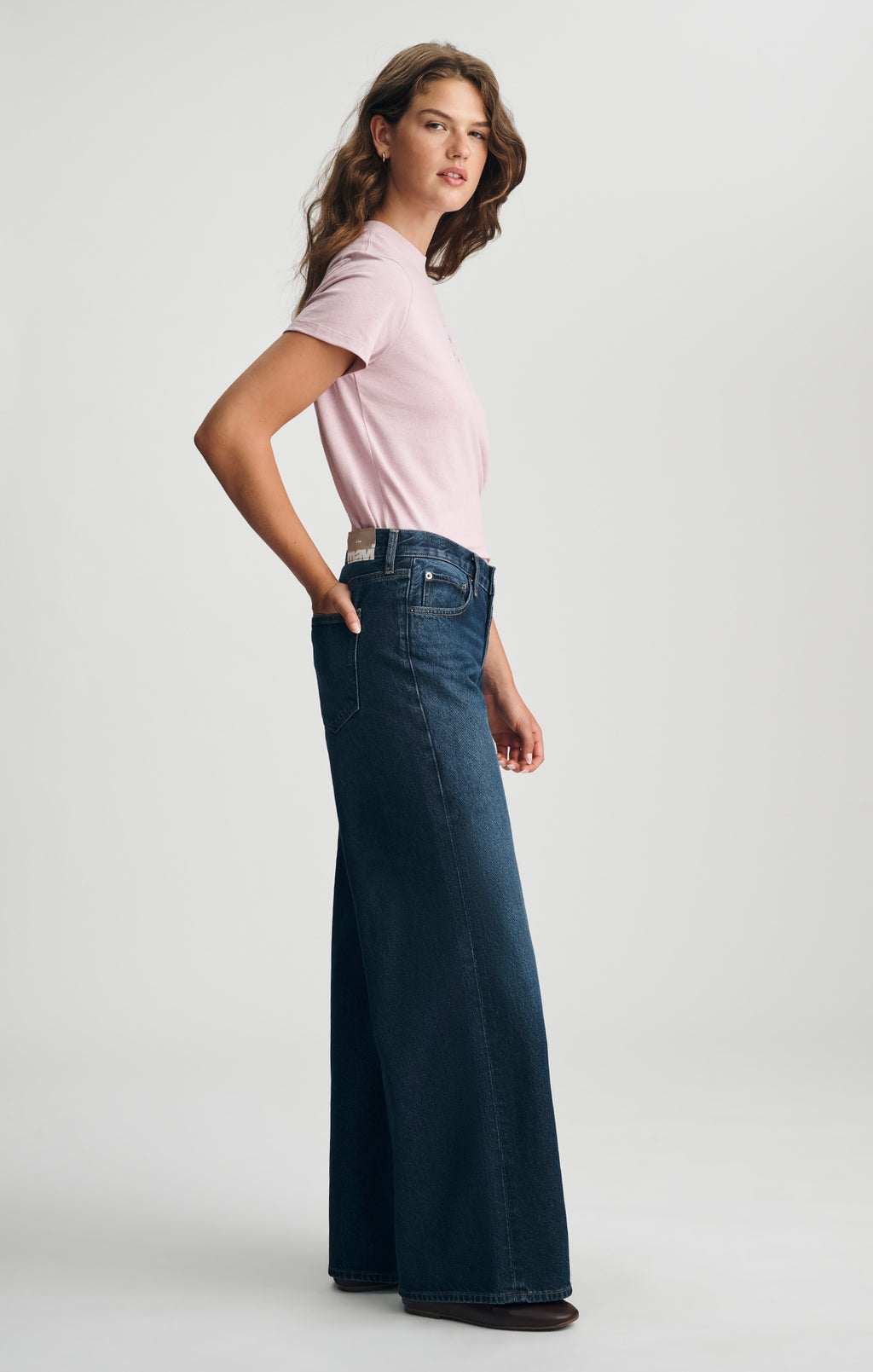 SANDY WIDE LEG IN DARK BRUSHED CLASSIC DENIM - Mavi Jeans