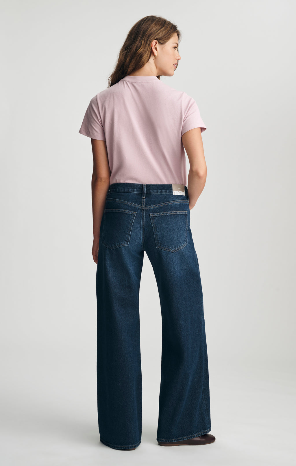SANDY WIDE LEG IN DARK BRUSHED CLASSIC DENIM - Mavi Jeans