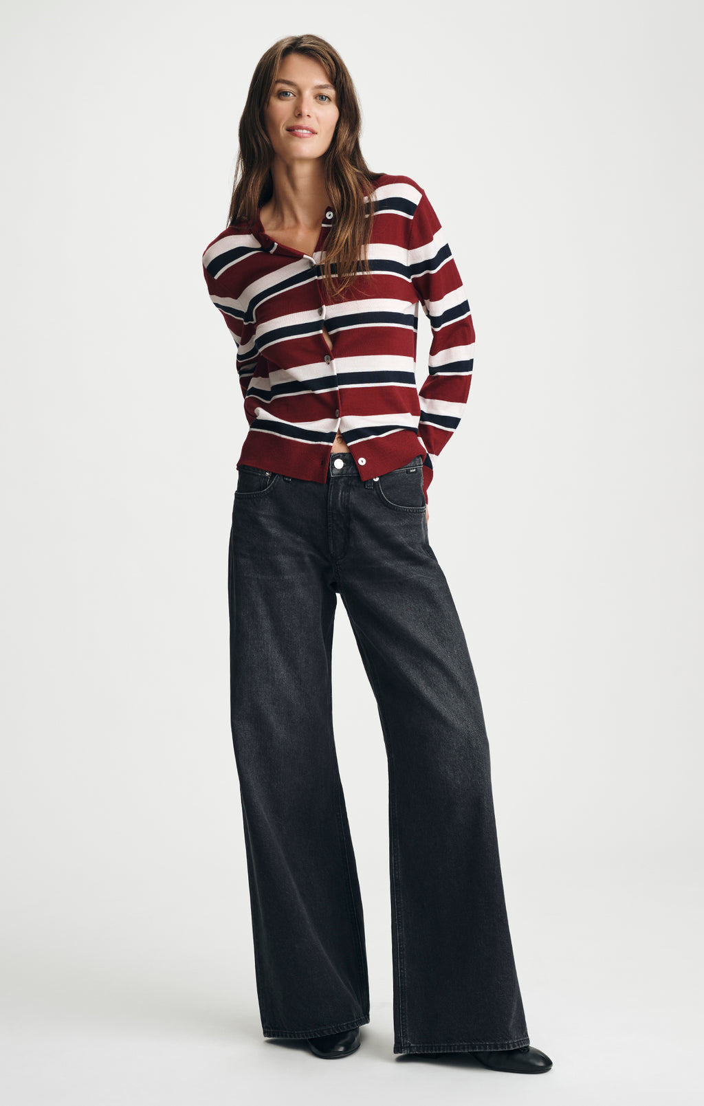 SANDY WIDE LEG IN SMOKE CLASSIC DENIM