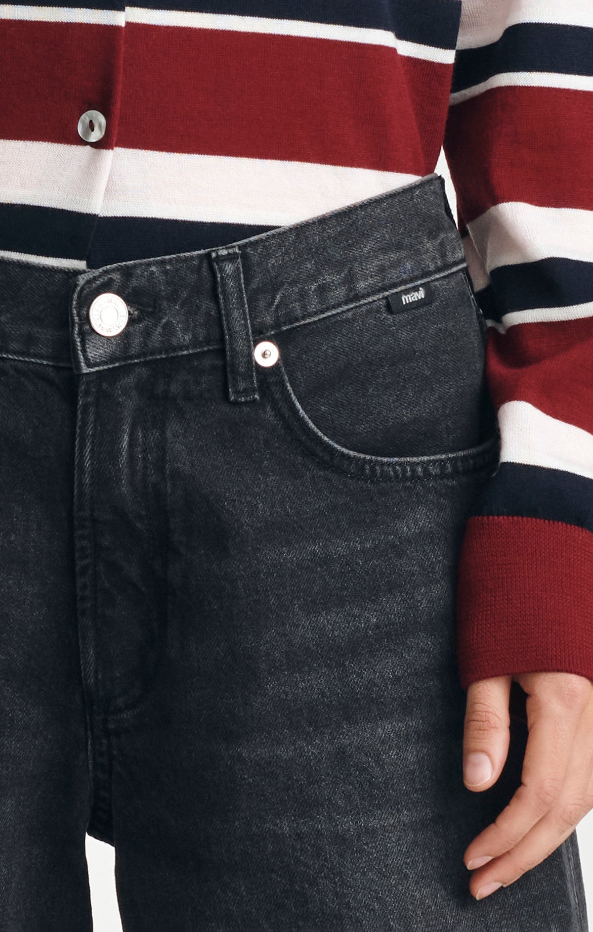 SANDY WIDE LEG IN SMOKE CLASSIC DENIM