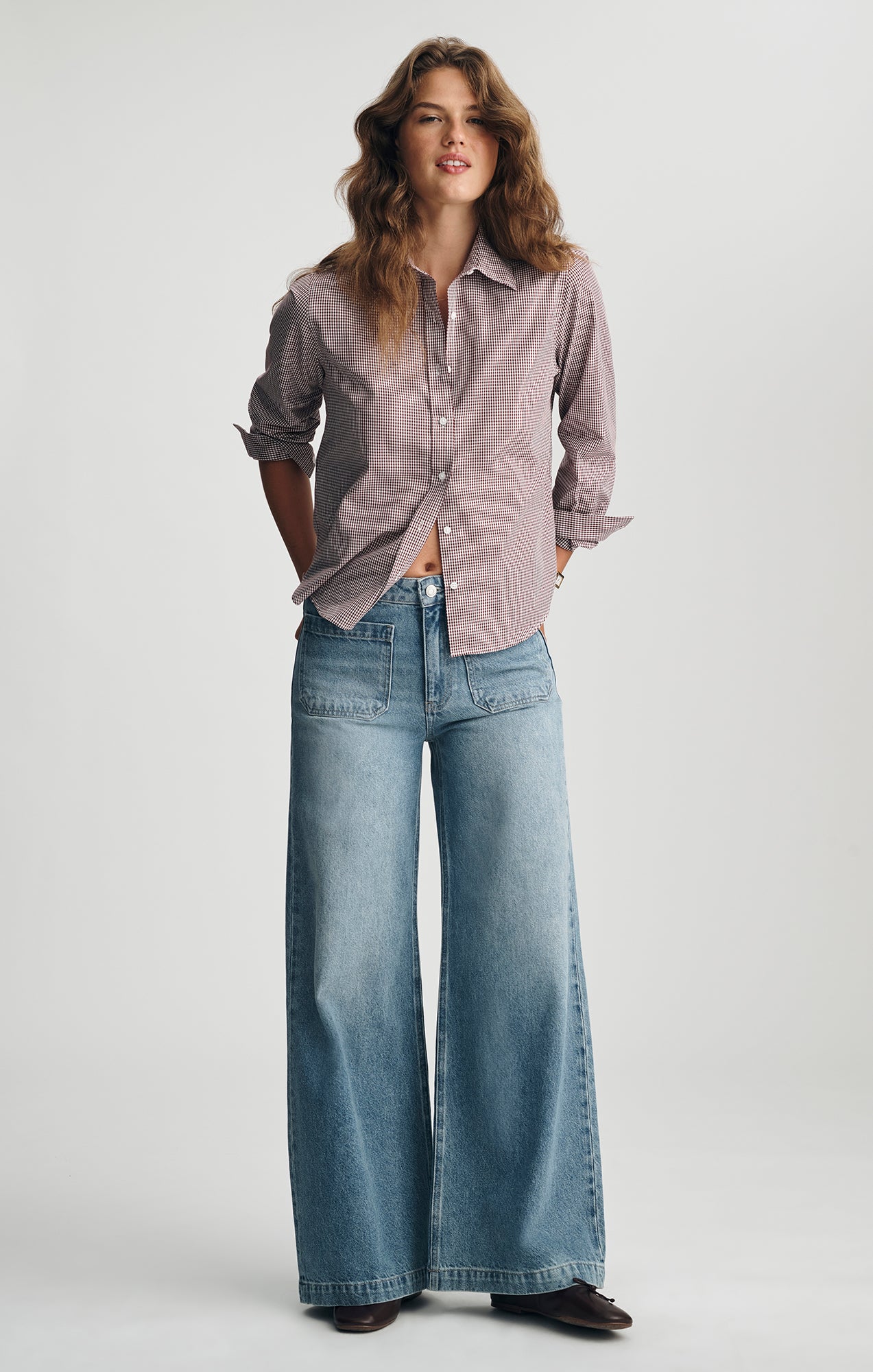 CHRISTINE WIDE LEG IN LIGHT USED CLASSIC DENIM - Mavi Jeans