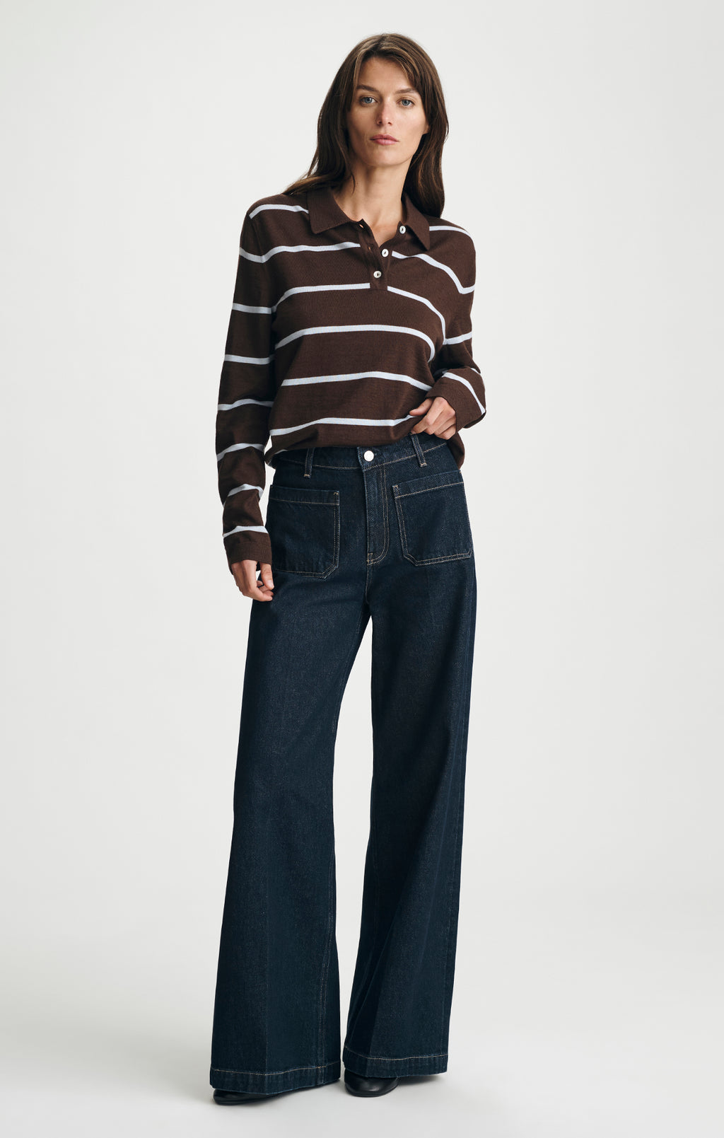 CHRISTINE WIDE LEG IN RINSE CLASSIC DENIM