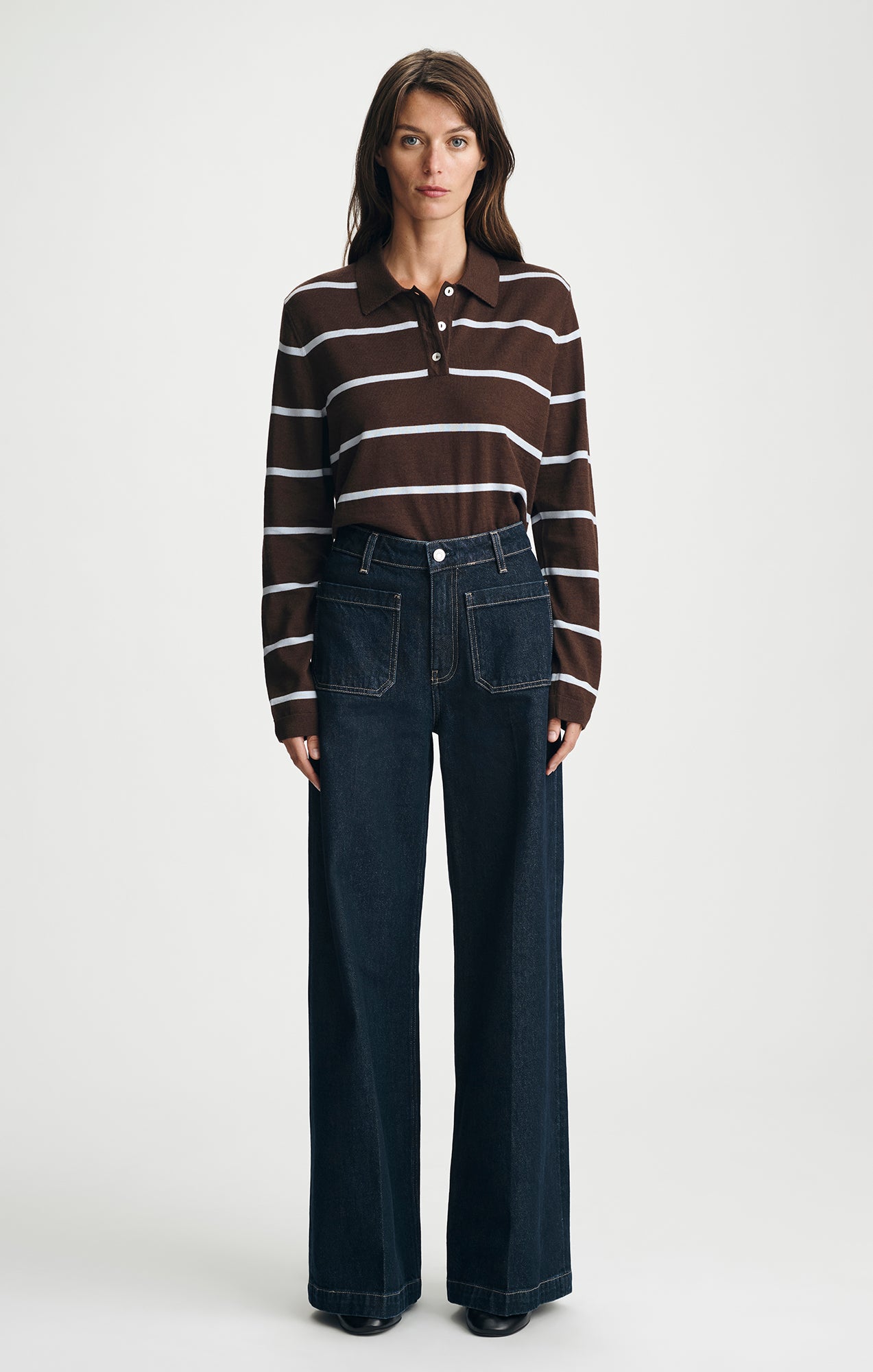 CHRISTINE WIDE LEG IN RINSE CLASSIC DENIM