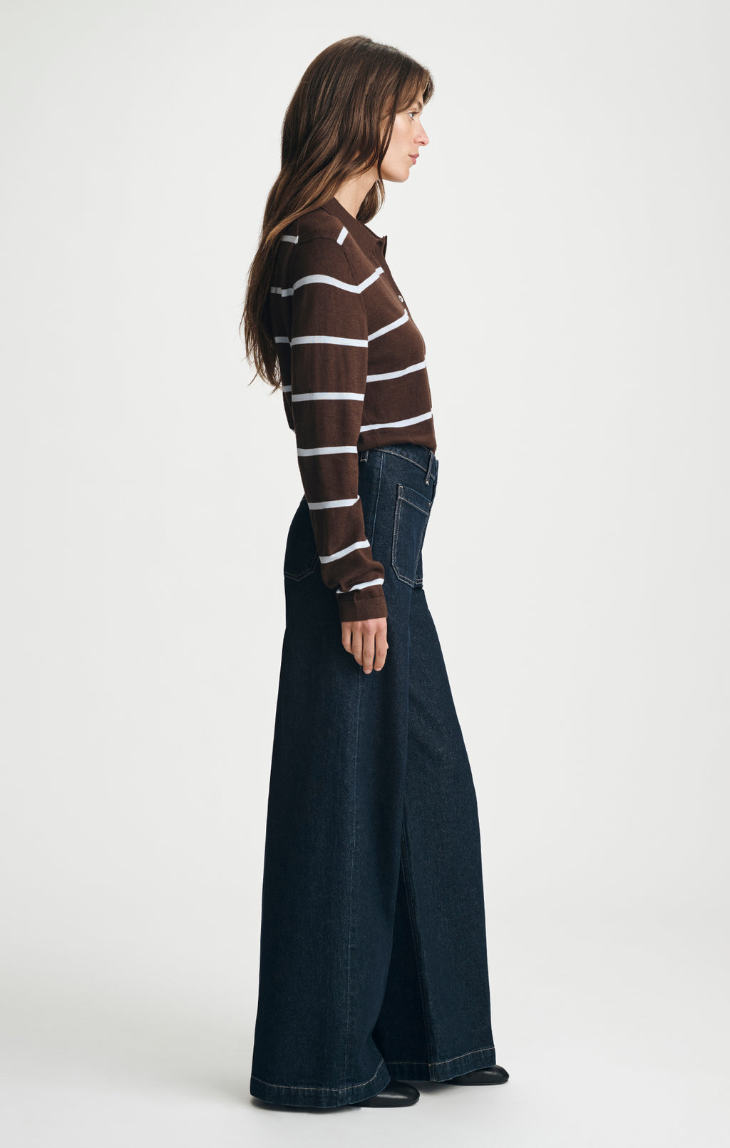 CHRISTINE WIDE LEG IN RINSE CLASSIC DENIM