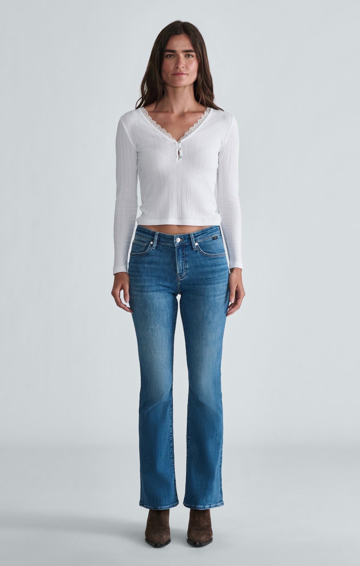MOLLY BOOTCUT IN LIGHT BRUSHED FLEX BLUE - Mavi Jeans