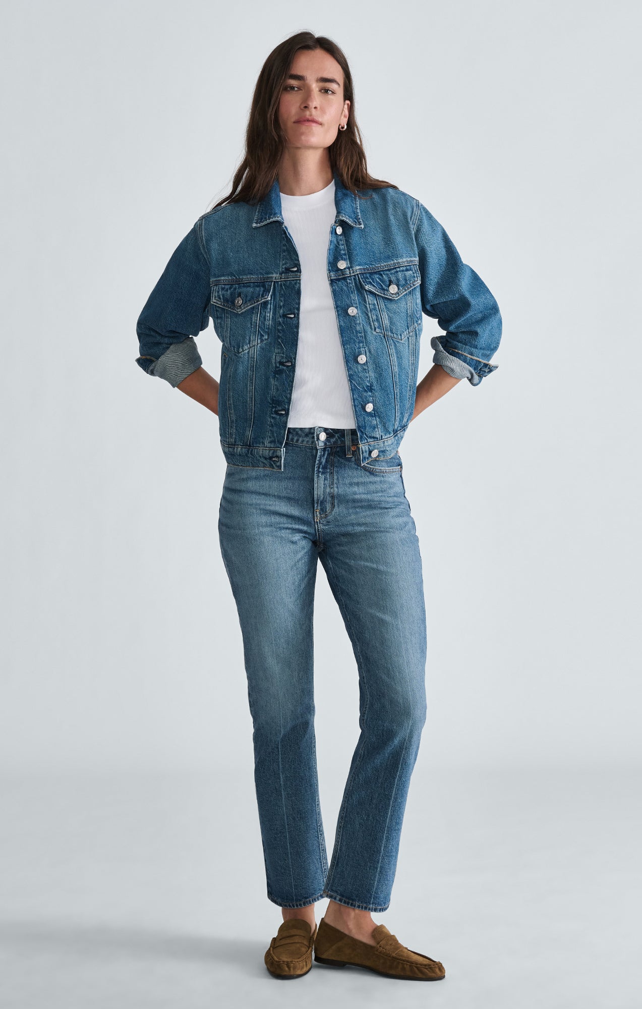 NEW YORK STRAIGHT LEG IN MID SHADED CLASSIC BLUE - Mavi Jeans